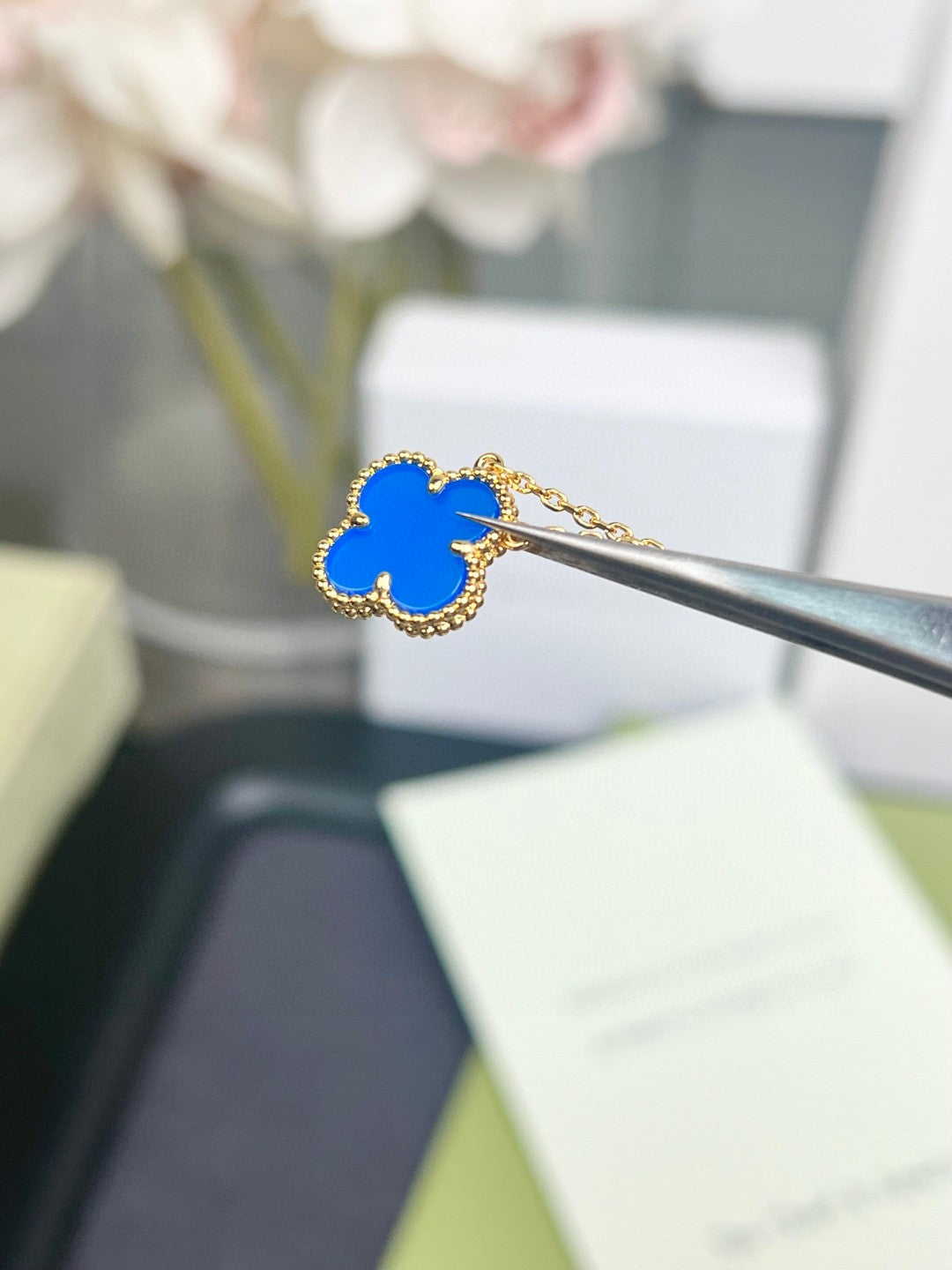 New Fashion Trends Classic Single Flower Clover 18K Gold Women's Necklace