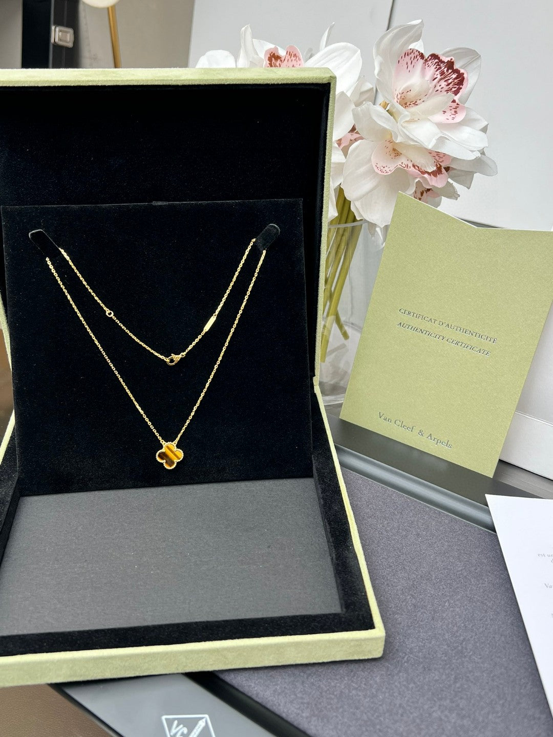 New Fashion Trends Classic Single Flower Clover 18K Gold Women's Necklace