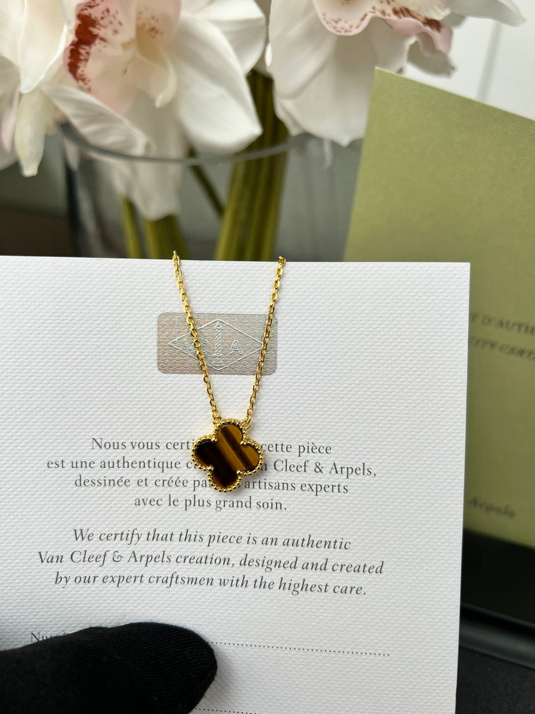 New Fashion Trends Classic Single Flower Clover 18K Gold Women's Necklace