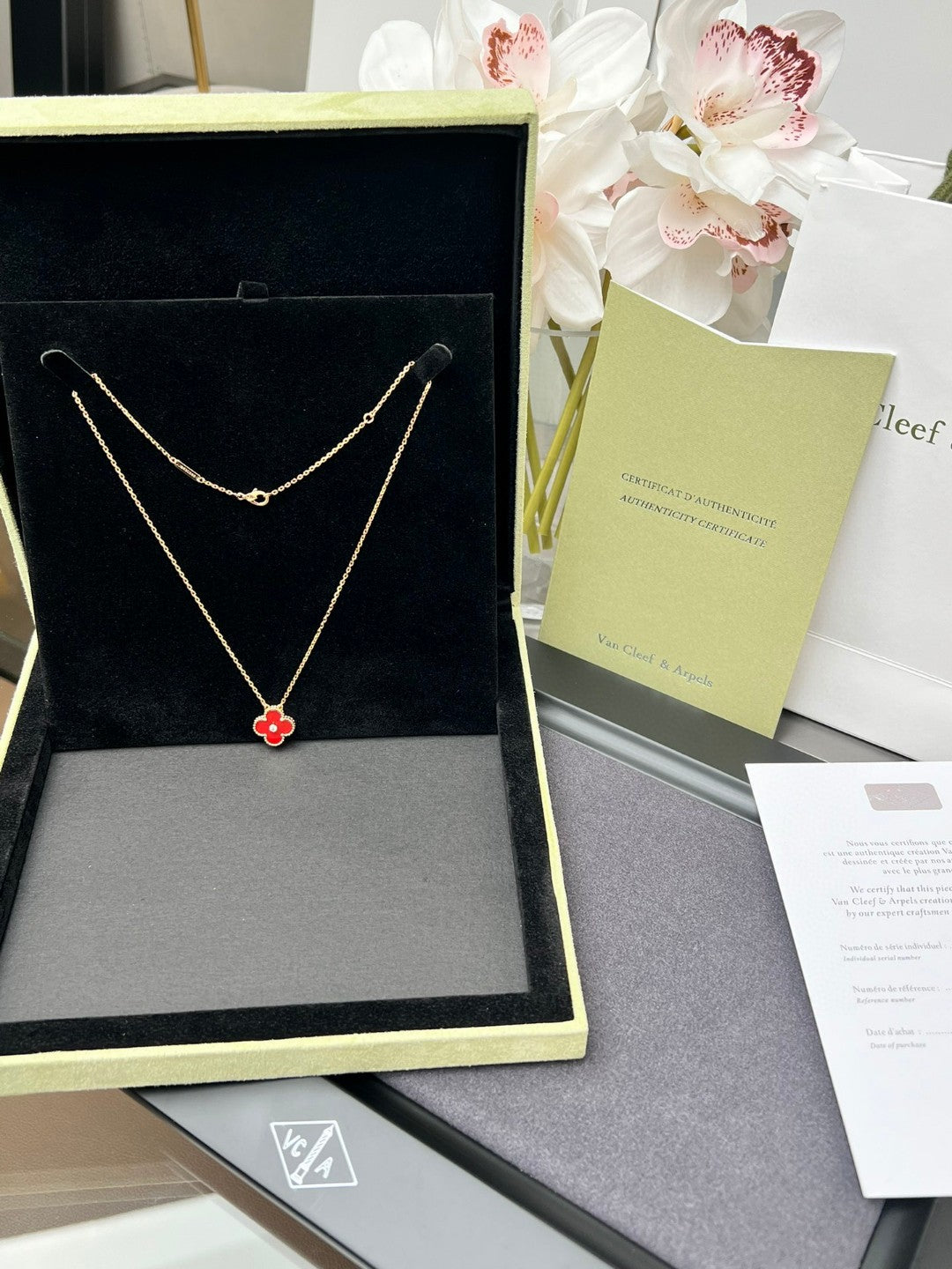 New Fashion Trends Classic Single Flower Clover 18K Gold Women's Necklace