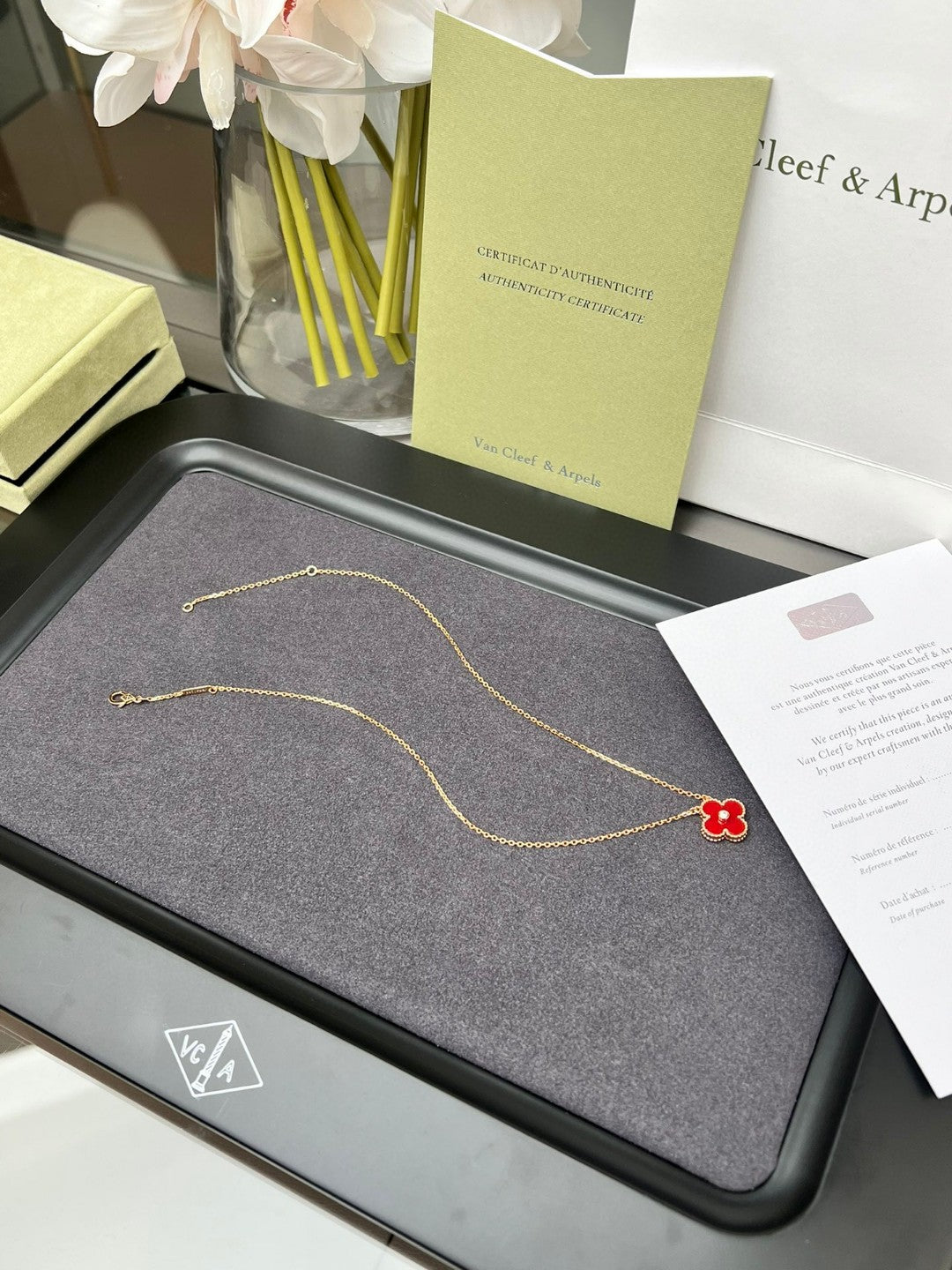 New Fashion Trends Classic Single Flower Clover 18K Gold Women's Necklace