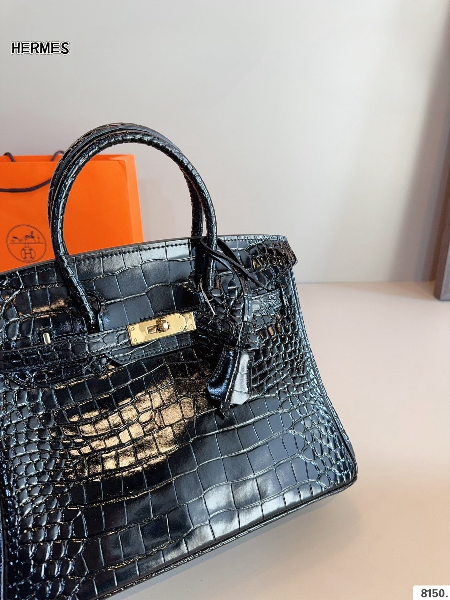 luxury fashion birkin Vert fonce women's handbag
