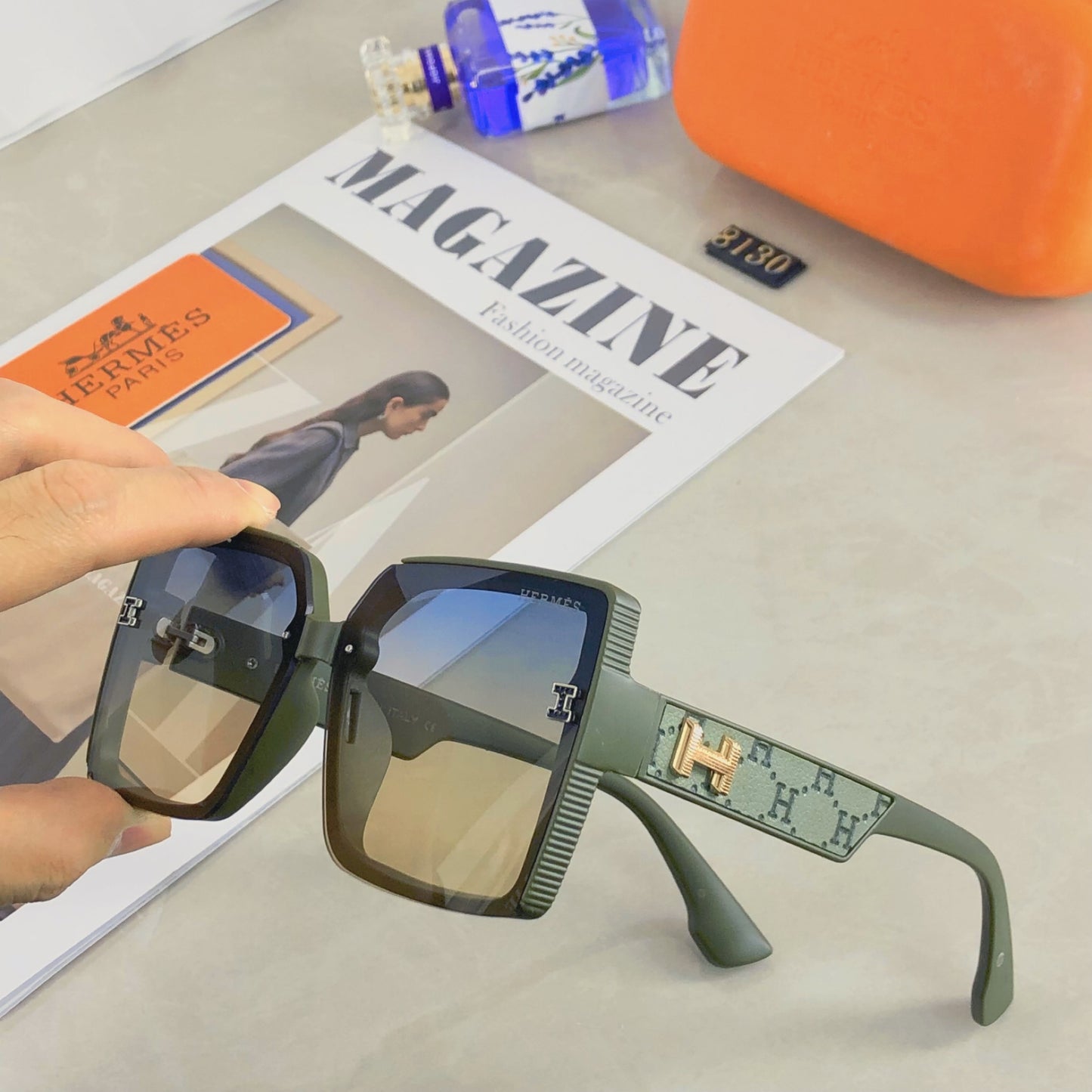 New Fashion, Light Luxury, Versatile, and High end  Box UV resistant Sunglasses