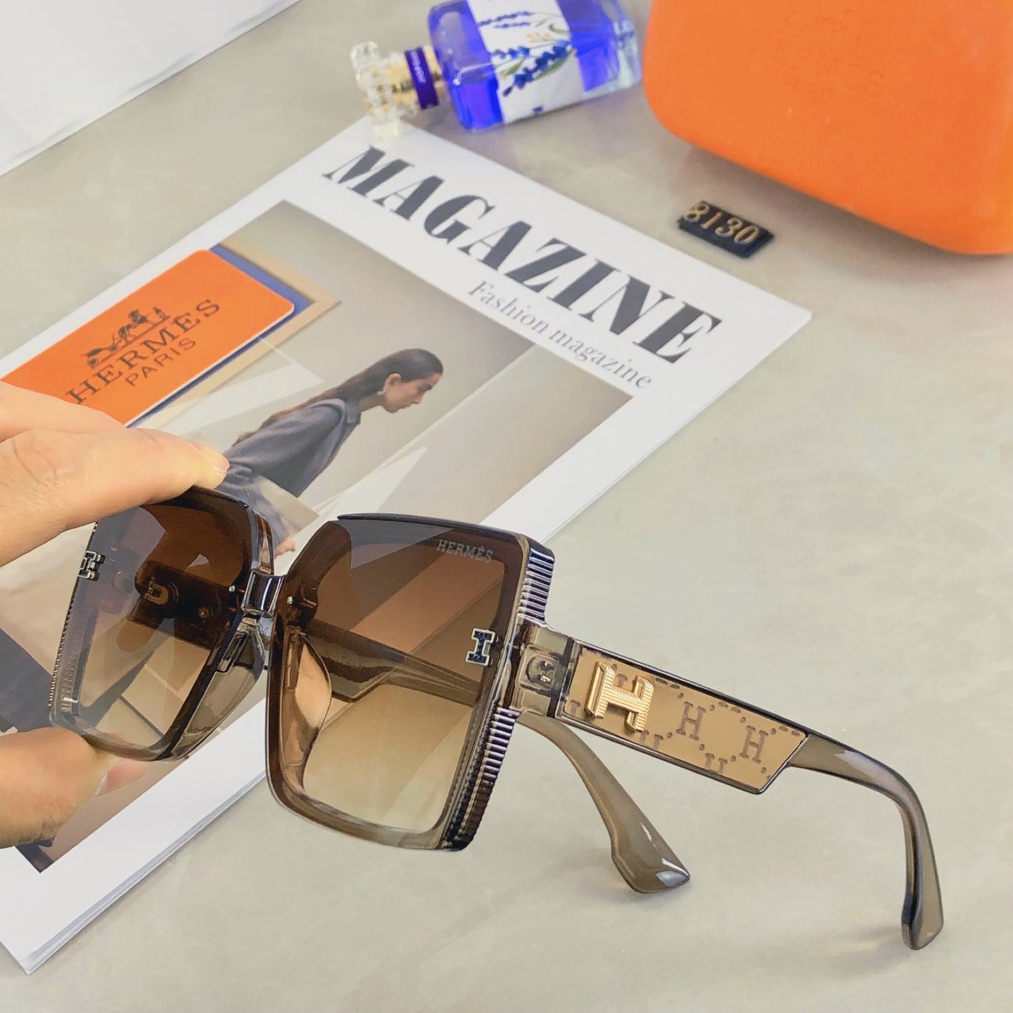 New Fashion, Light Luxury, Versatile, and High end  Box UV resistant Sunglasses