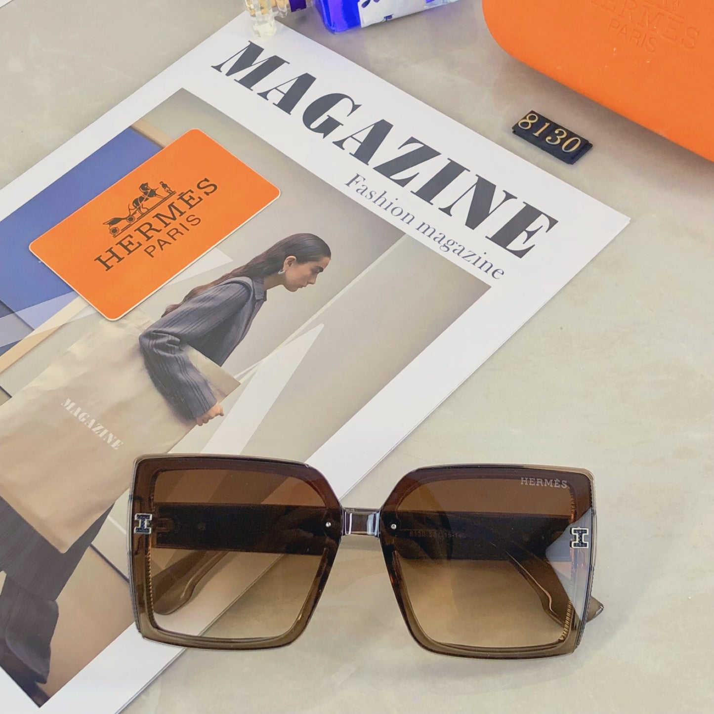 New Fashion, Light Luxury, Versatile, and High end  Box UV resistant Sunglasses