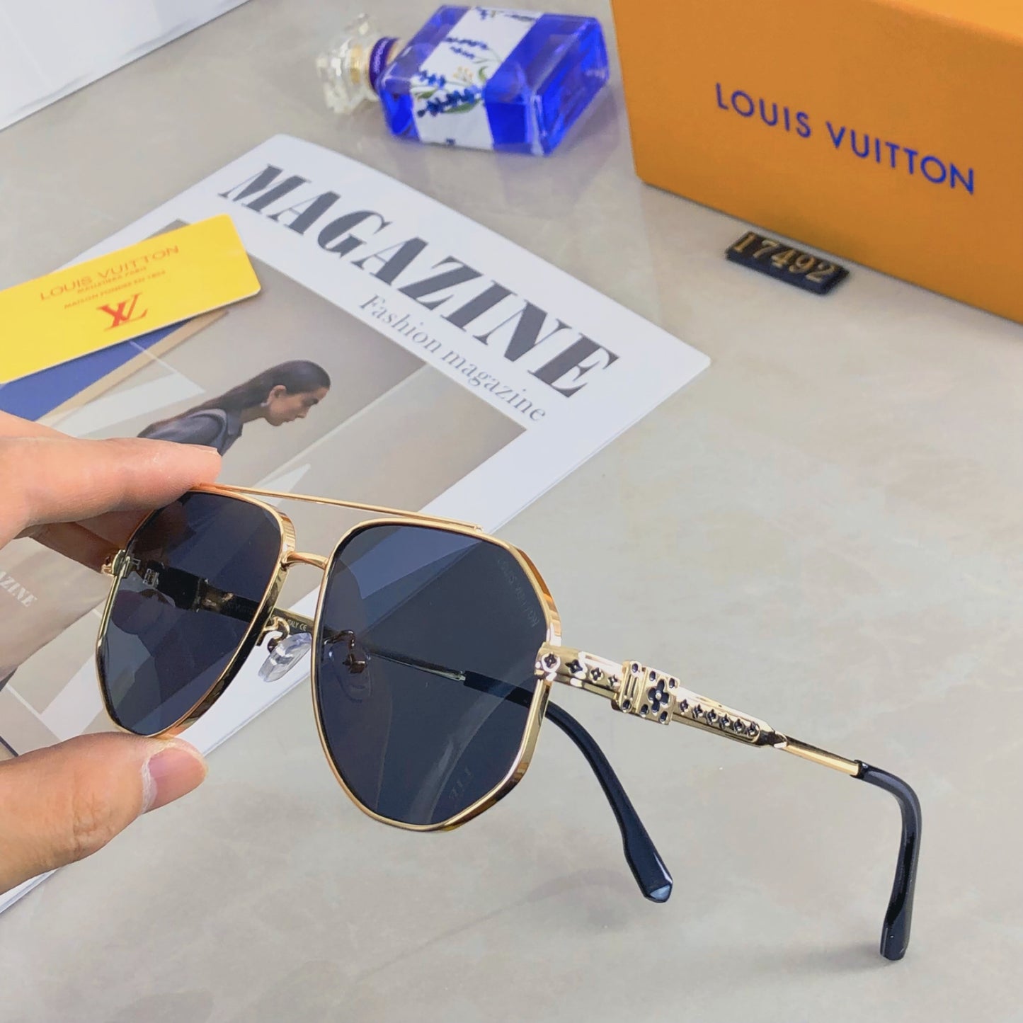 New  Large Frame Sunglasses with Double Beam UV Protection, Fashionable and Versatile for Men and Women, Outdoor Sunglasses with Eye Protection