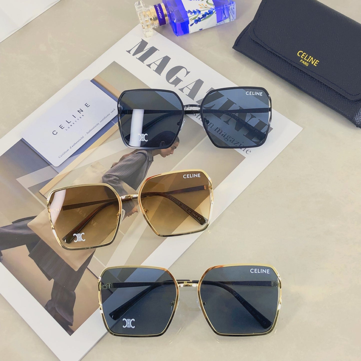 New  high-end sunglasses for women, trendy and elegant, socialite street photography fashion, small face, sun shading sunglasses