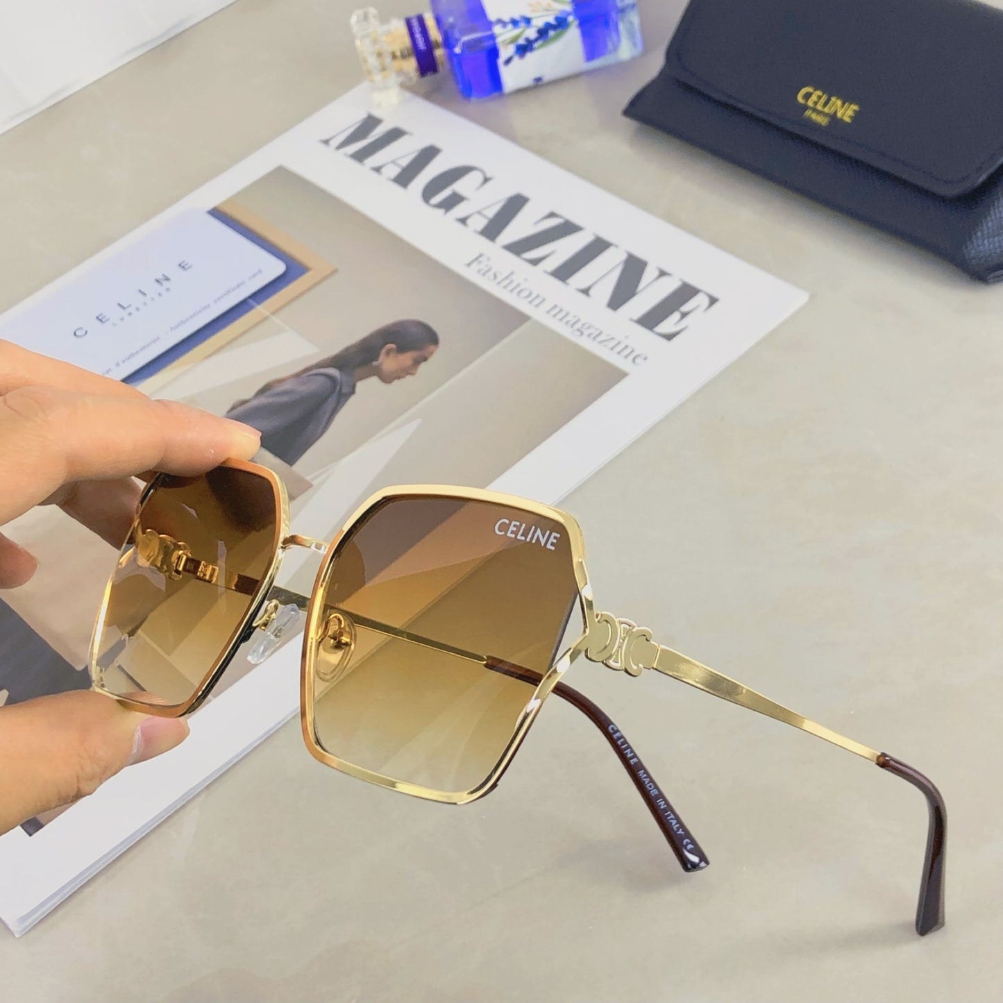 New  high-end sunglasses for women, trendy and elegant, socialite street photography fashion, small face, sun shading sunglasses
