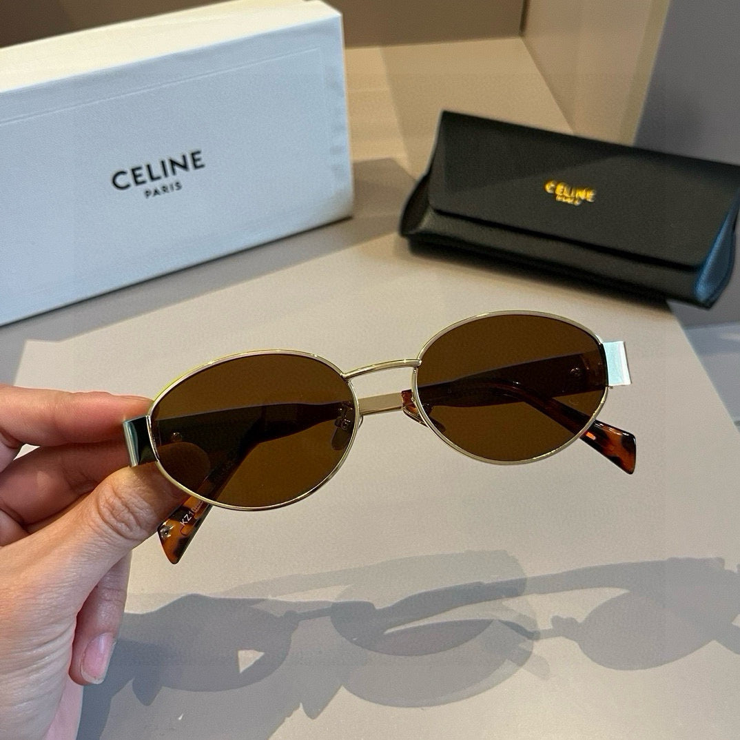 New Celine retro low-key and durable small round frame sunglasses