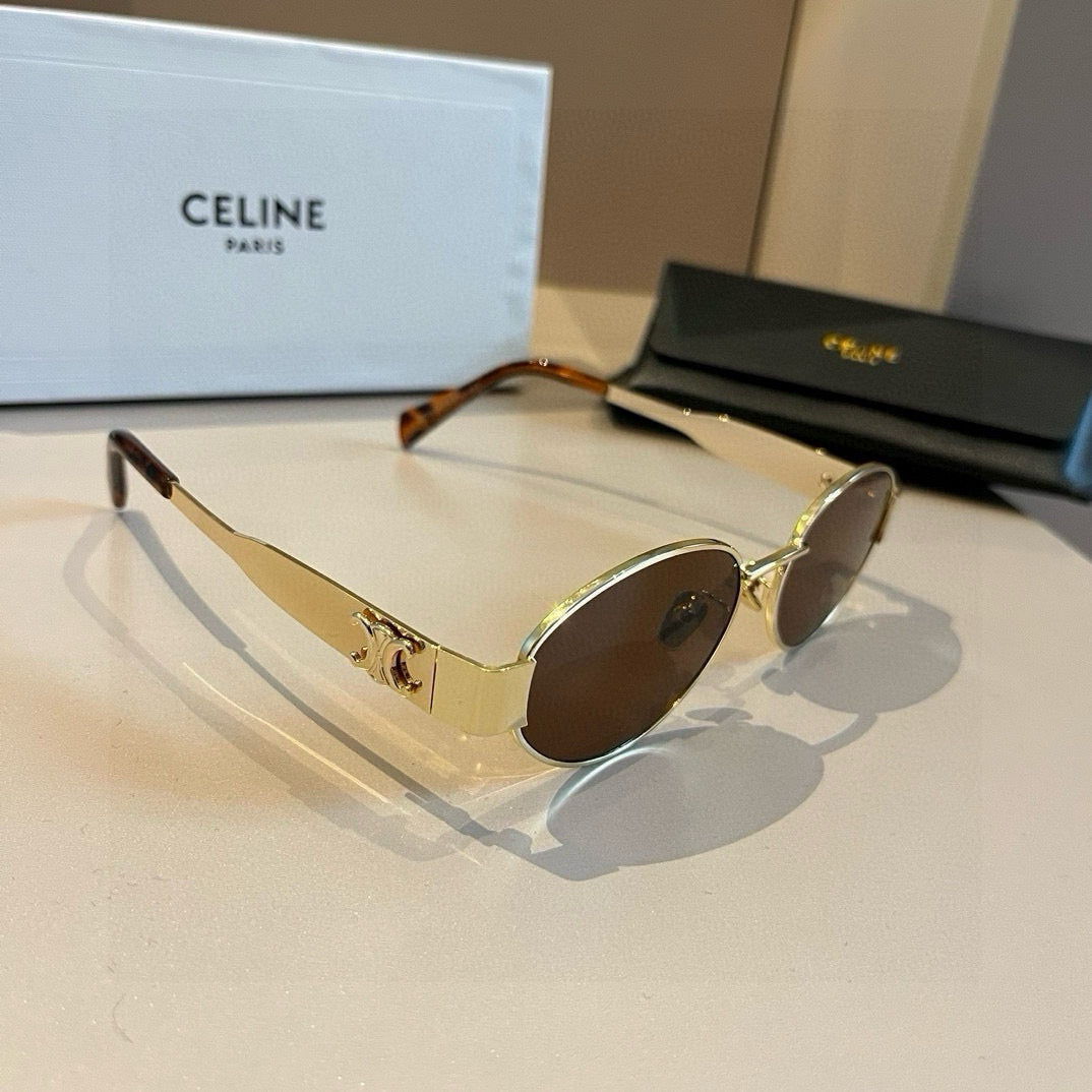 New Celine retro low-key and durable small round frame sunglasses