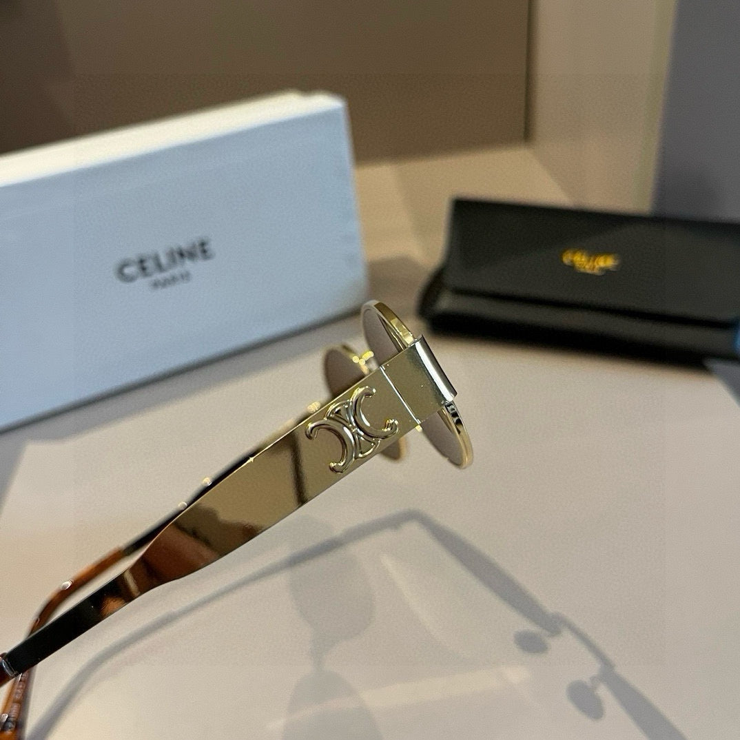 New Celine retro low-key and durable small round frame sunglasses