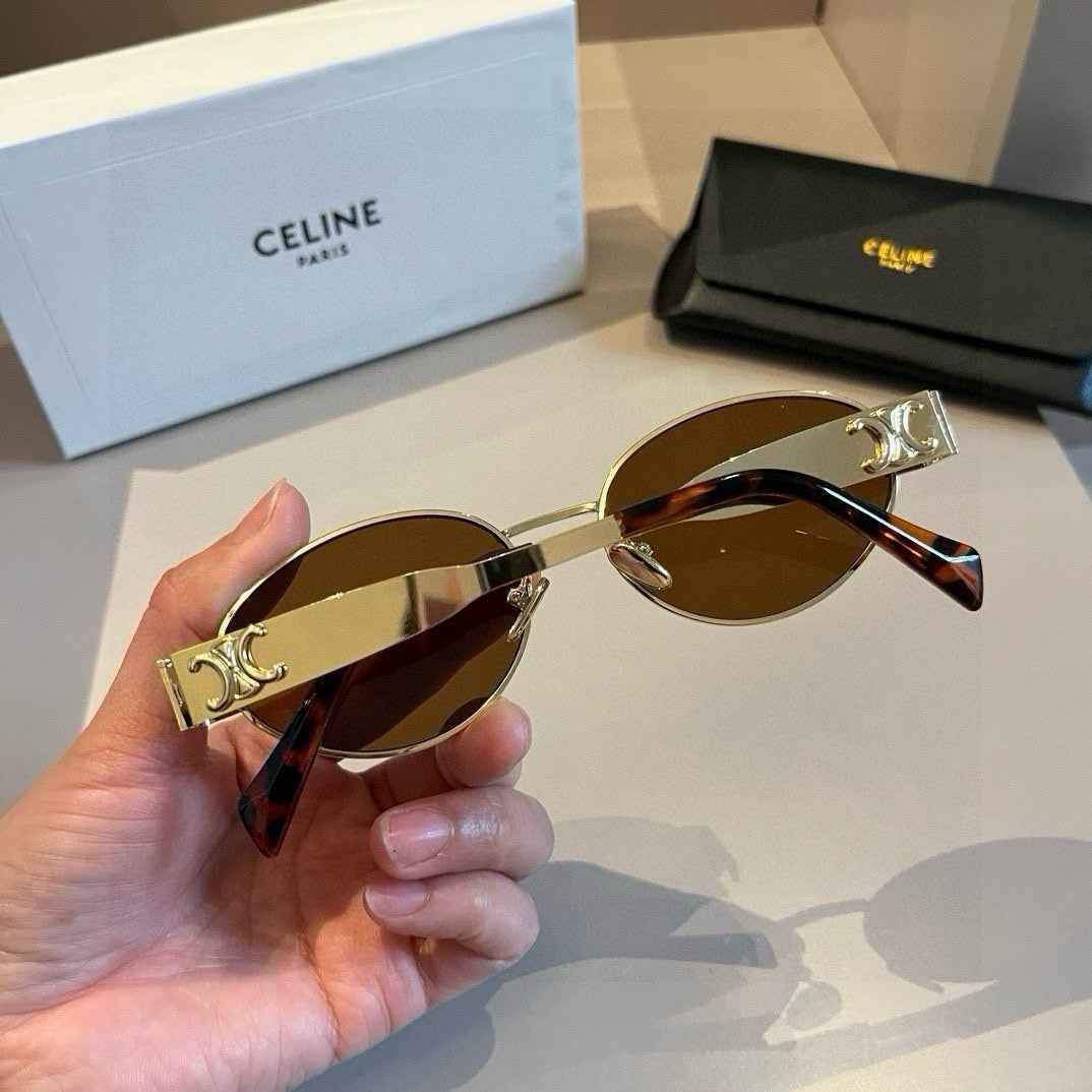 New Celine retro low-key and durable small round frame sunglasses
