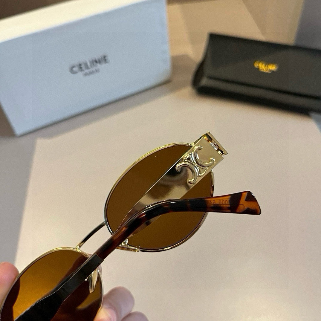New Celine retro low-key and durable small round frame sunglasses