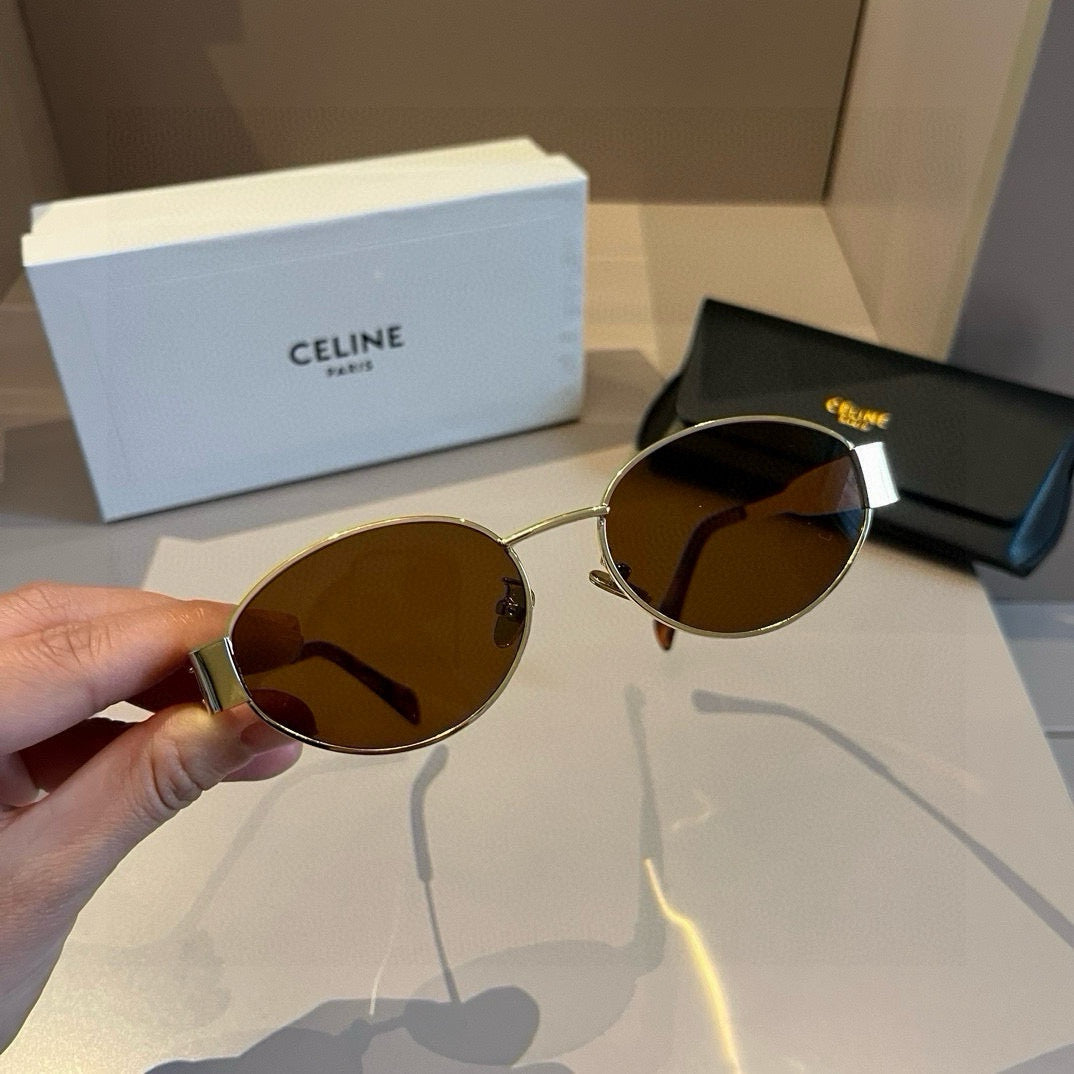 New Celine retro low-key and durable small round frame sunglasses