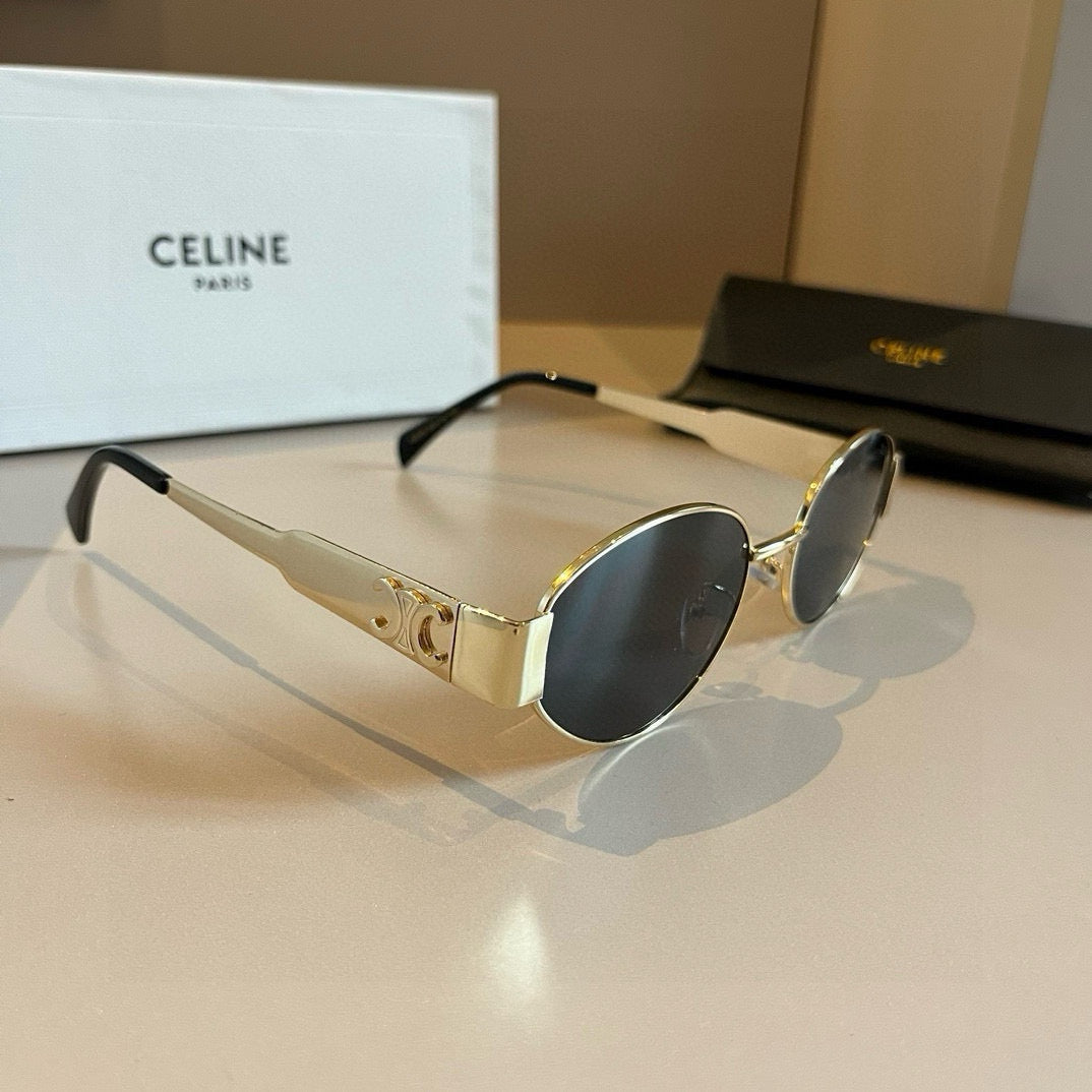 New Celine retro low-key and durable small round frame sunglasses