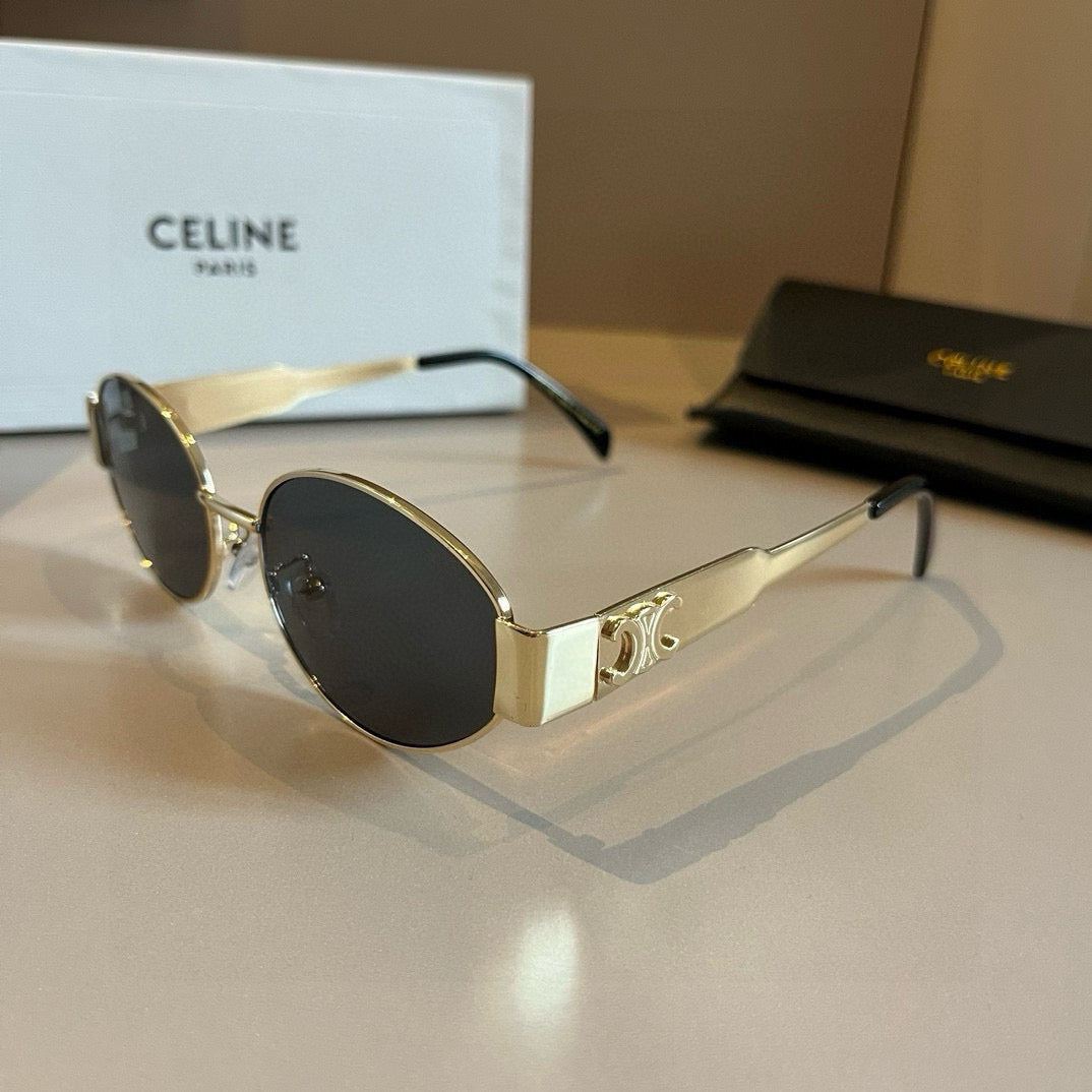 New Celine retro low-key and durable small round frame sunglasses