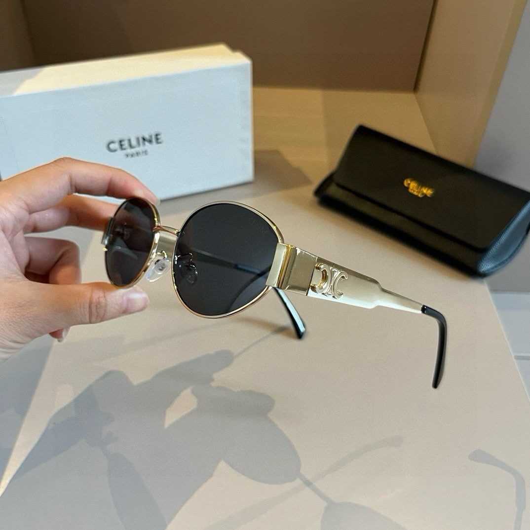 New Celine retro low-key and durable small round frame sunglasses