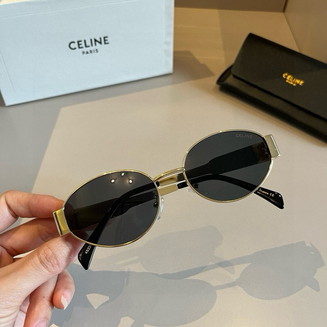 New Celine retro low-key and durable small round frame sunglasses