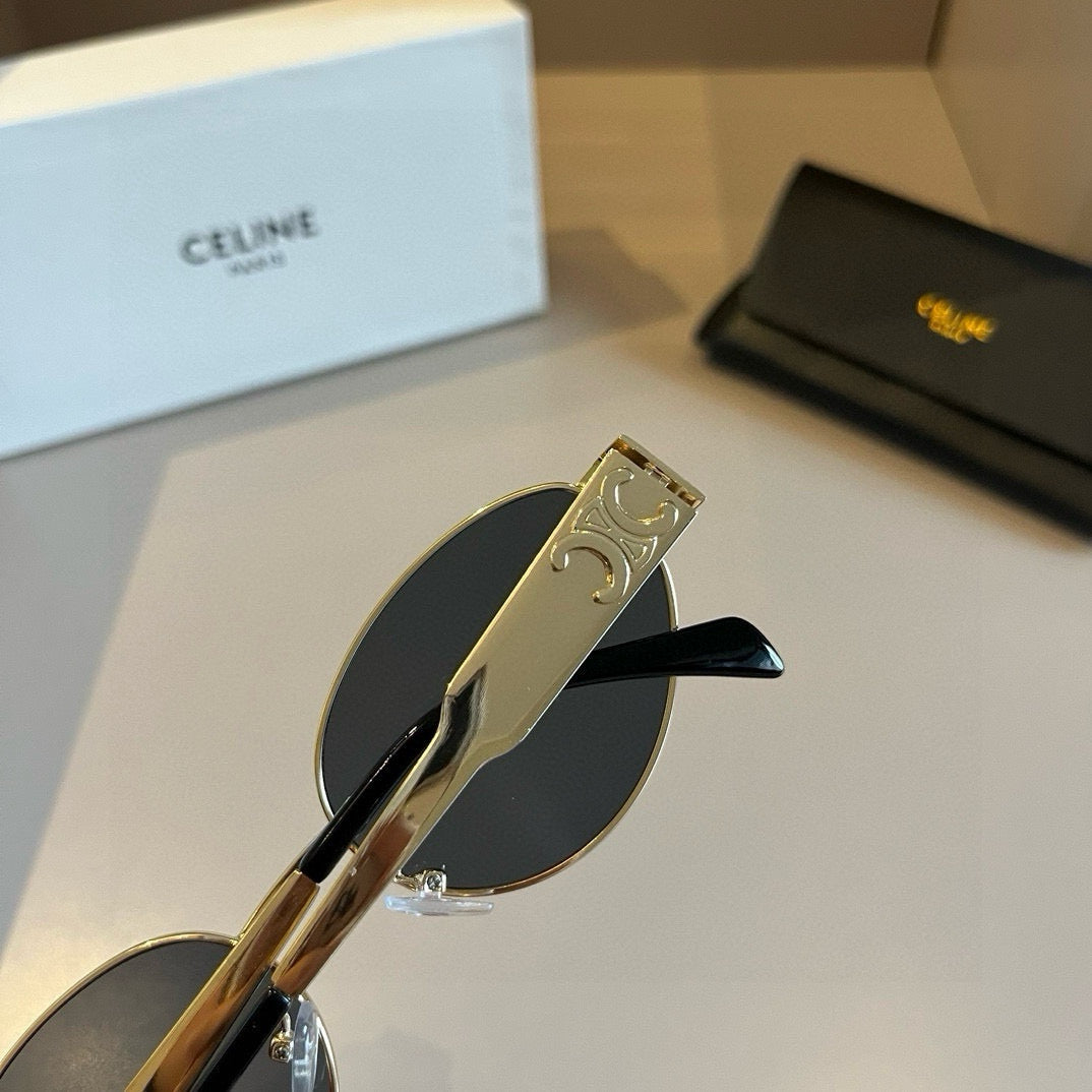 New Celine retro low-key and durable small round frame sunglasses