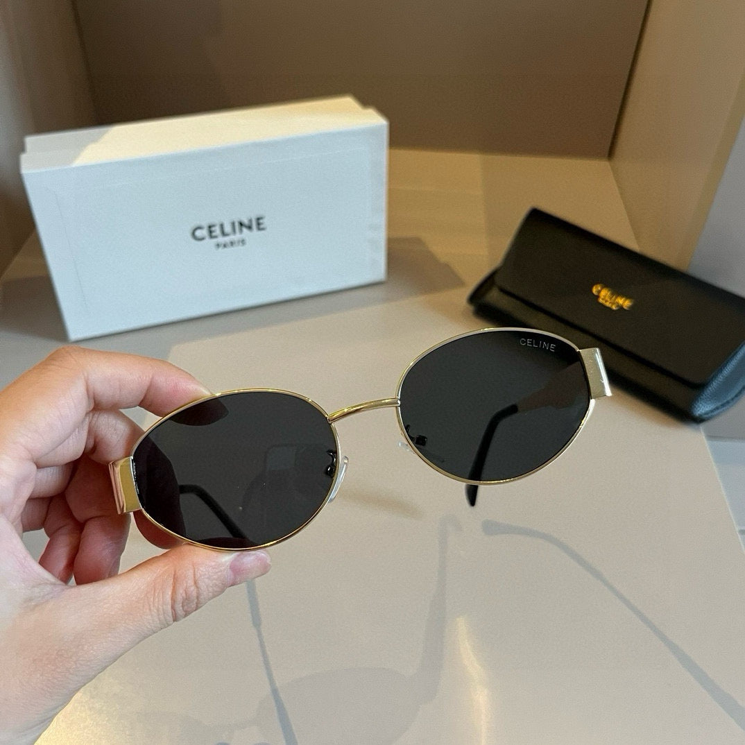 New Celine retro low-key and durable small round frame sunglasses