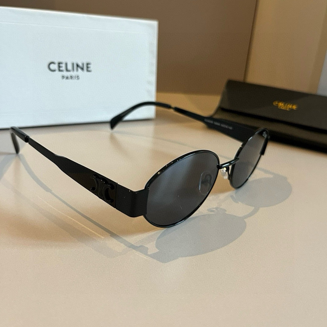 New Celine retro low-key and durable small round frame sunglasses