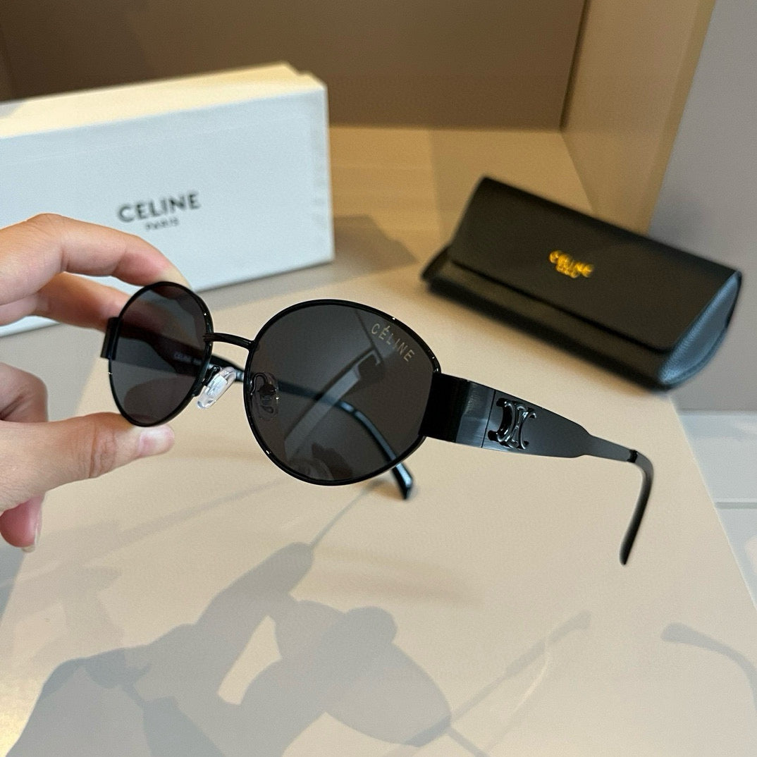 New Celine retro low-key and durable small round frame sunglasses