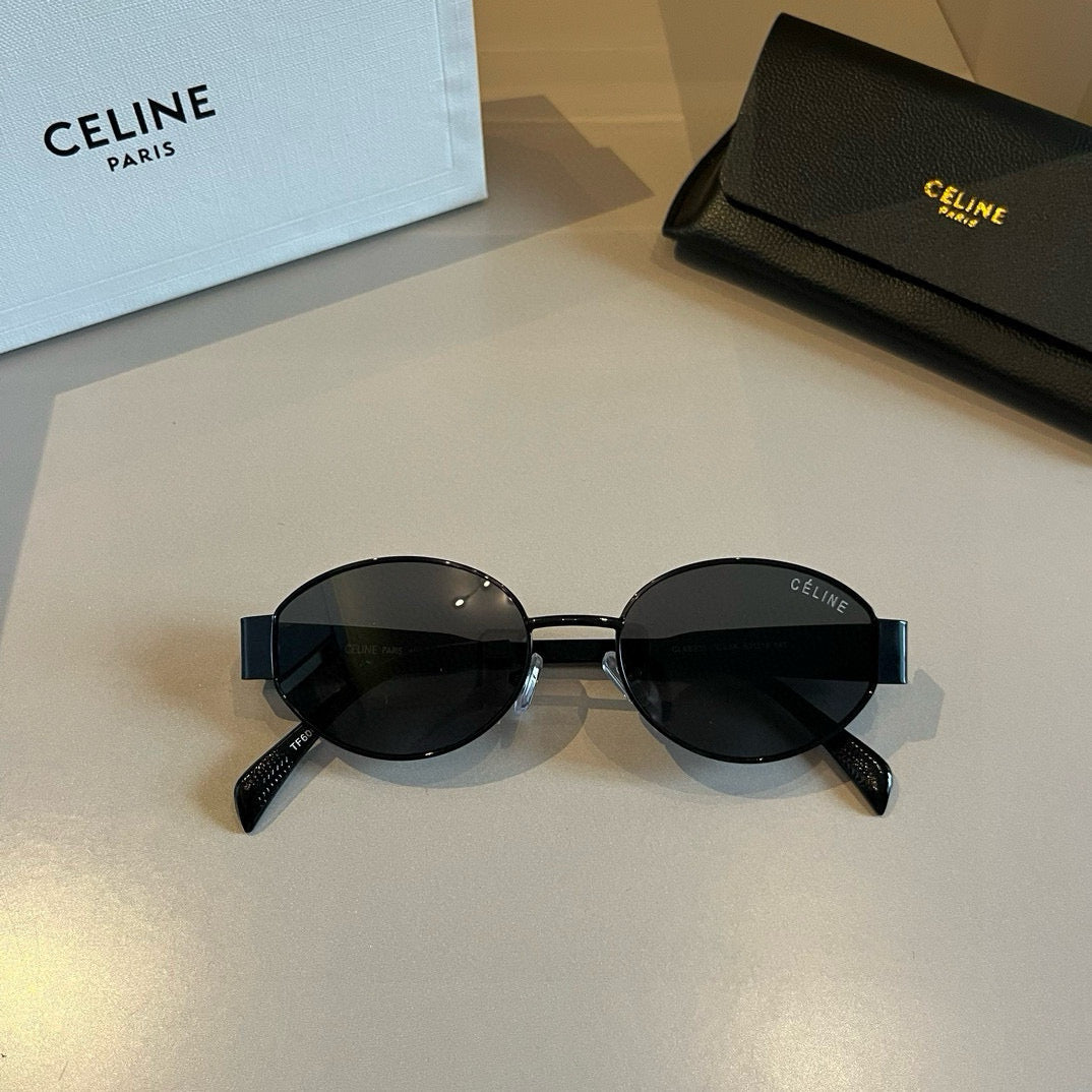 New Celine retro low-key and durable small round frame sunglasses