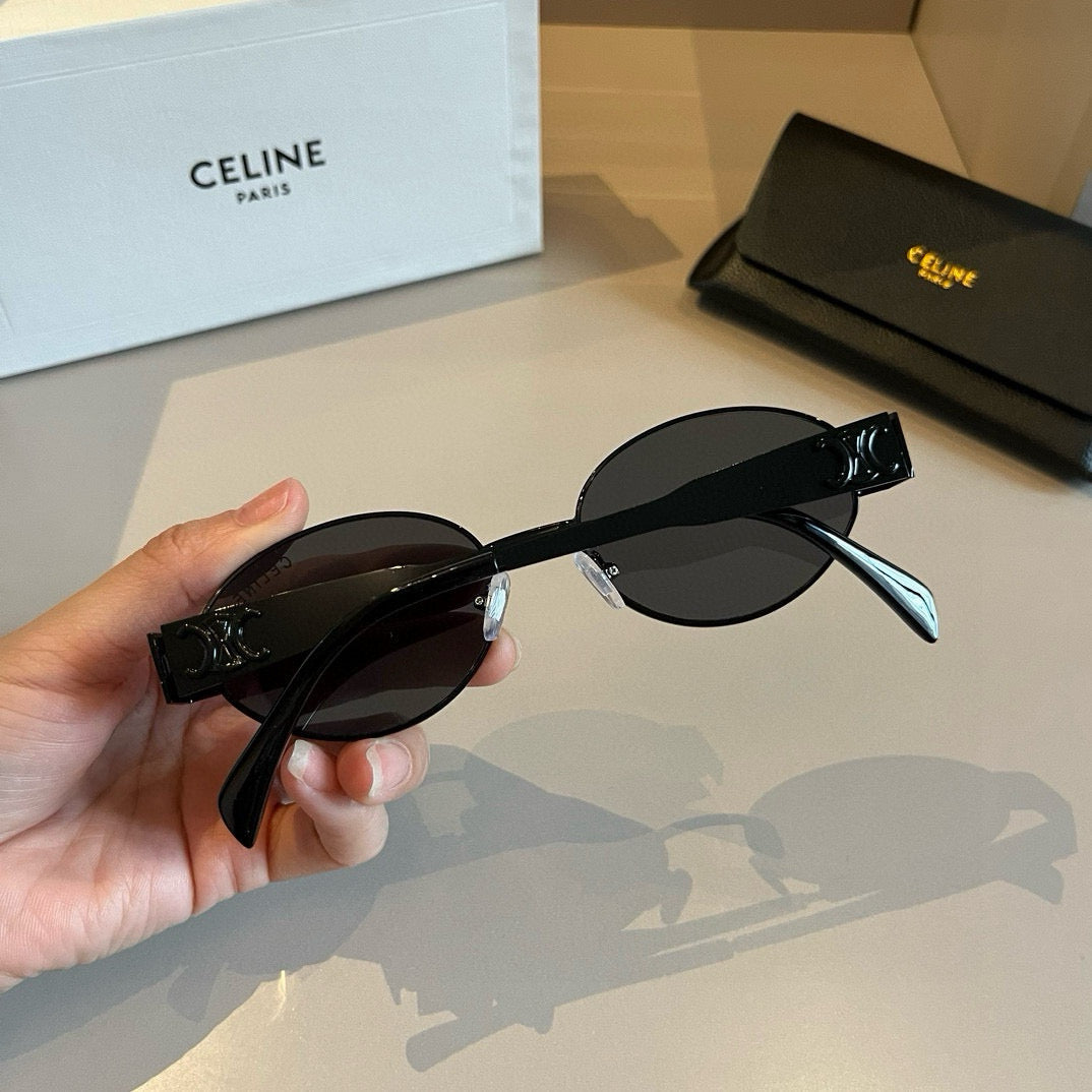 New Celine retro low-key and durable small round frame sunglasses