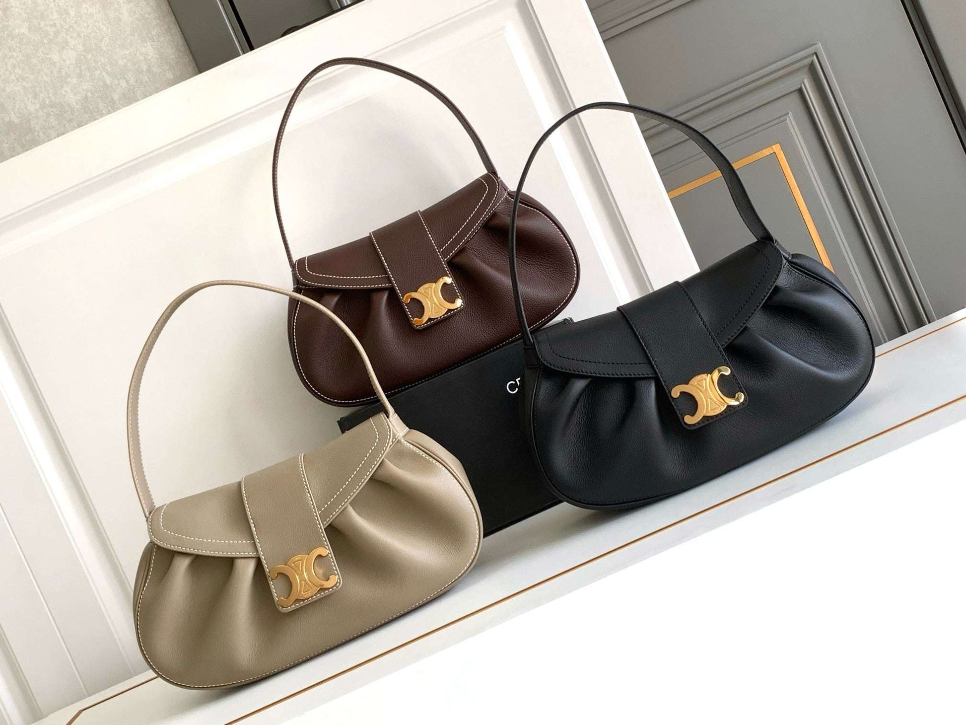 new luxury fashion soft cowhide armpit bag, single shoulder hand-held women's bag