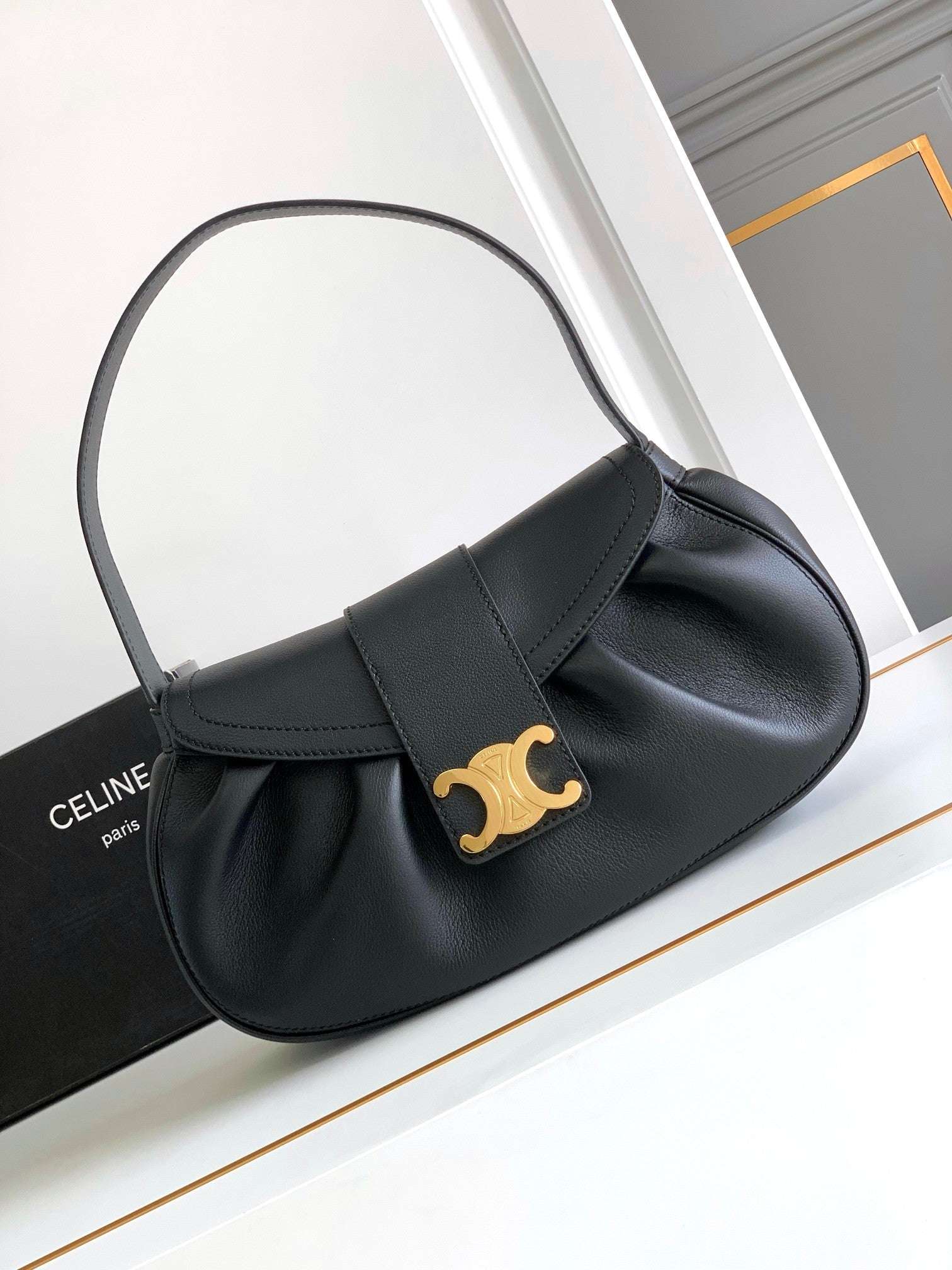 new luxury fashion soft cowhide armpit bag, single shoulder hand-held women's bag