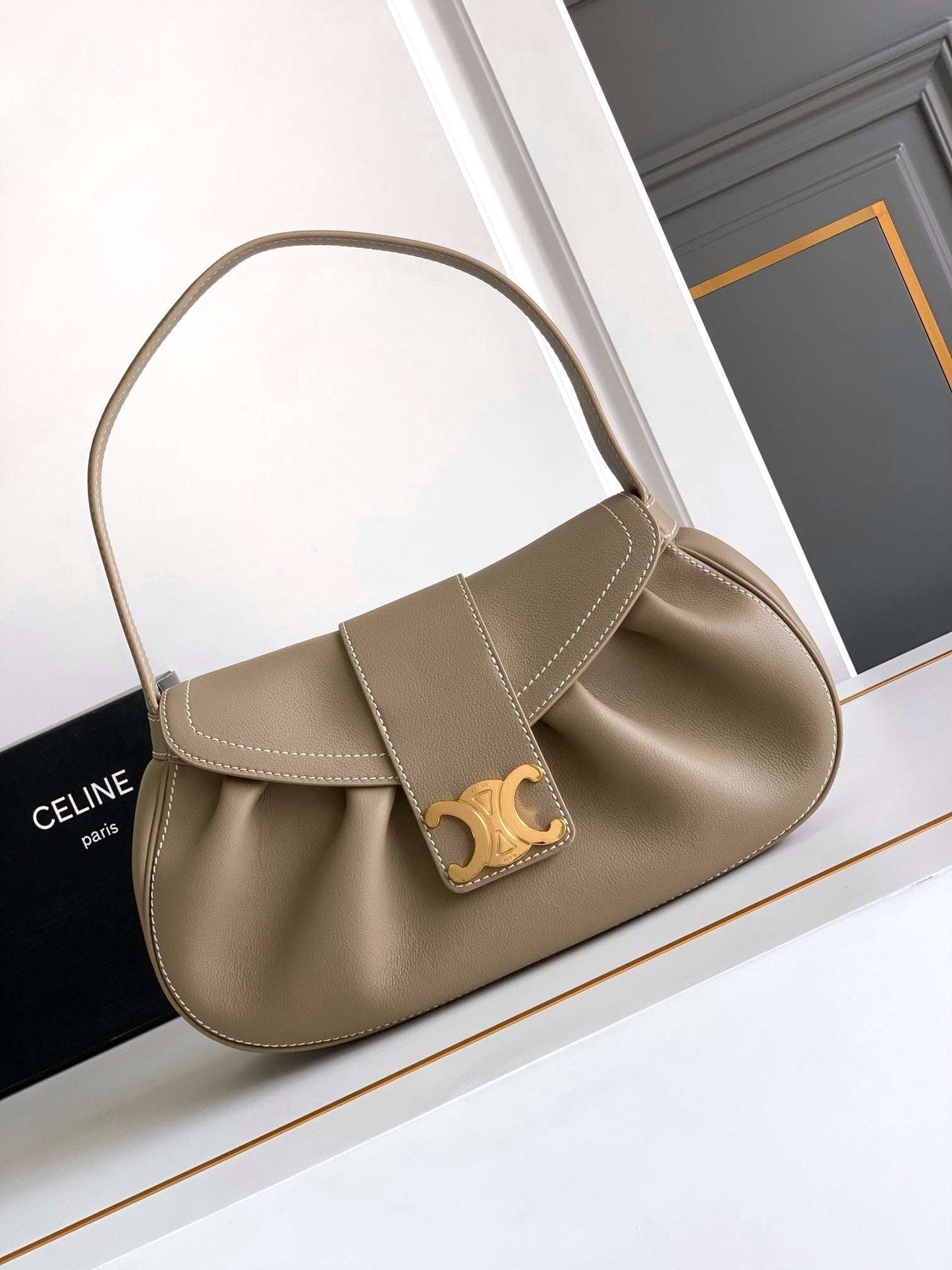 new luxury fashion soft cowhide armpit bag, single shoulder hand-held women's bag