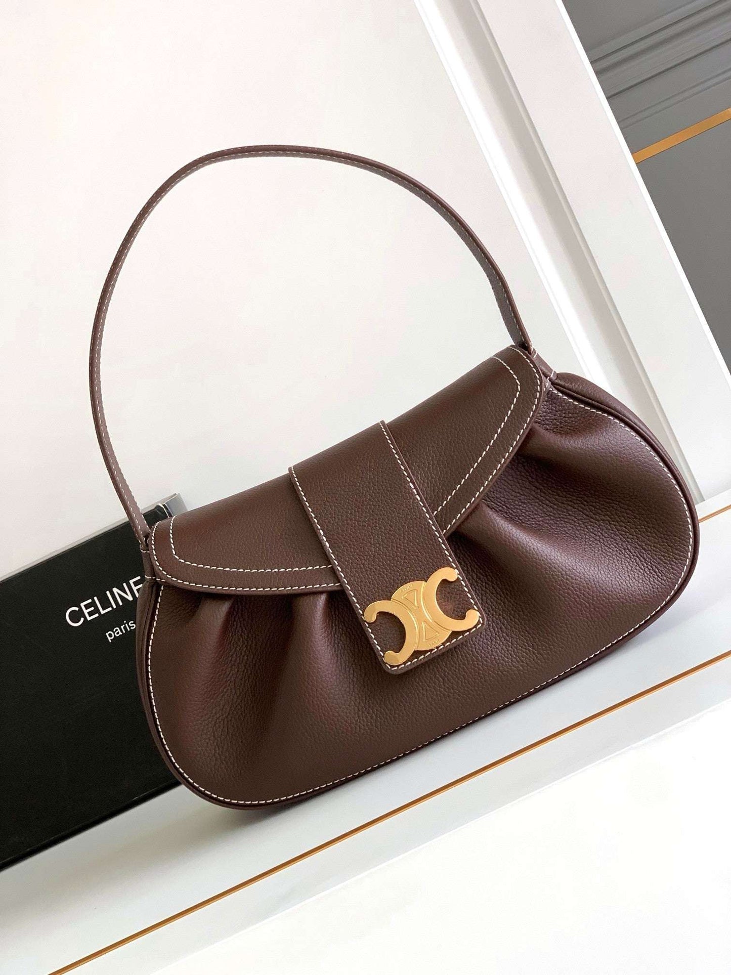 new luxury fashion soft cowhide armpit bag, single shoulder hand-held women's bag