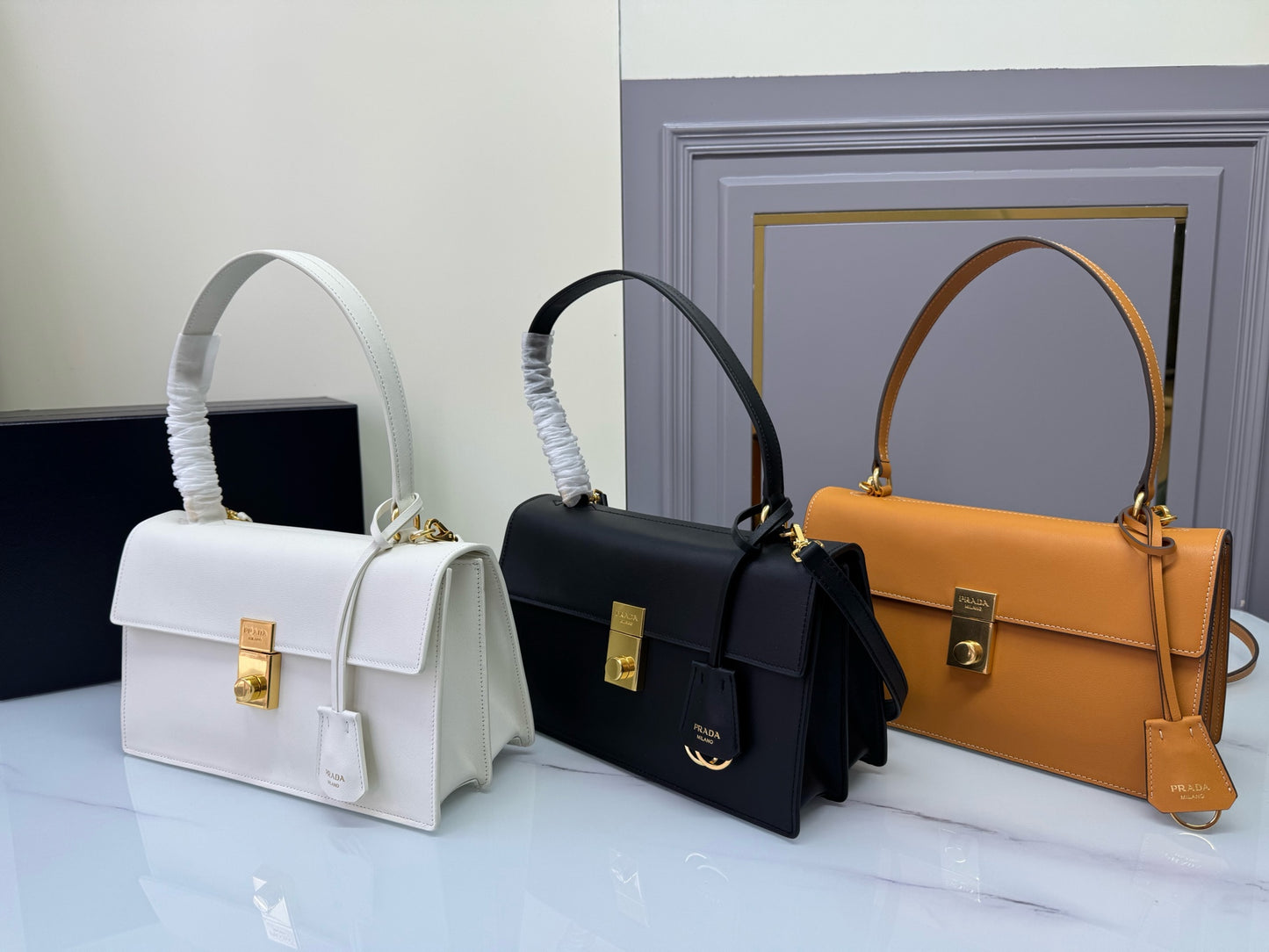New Fashionable Exquisite PRADA SoftSound Women's Handheld and Crossbody Bag