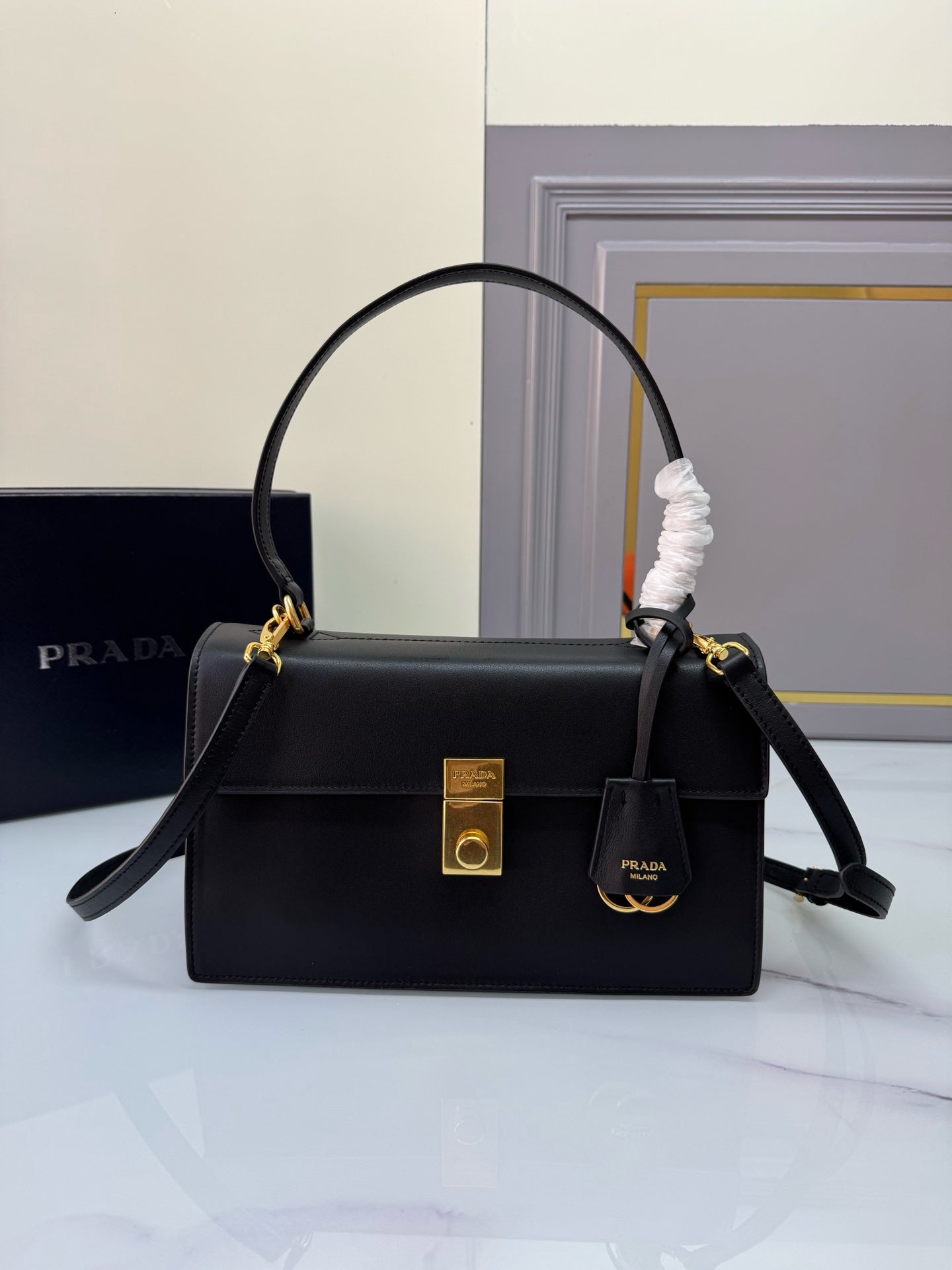New Fashionable Exquisite PRADA SoftSound Women's Handheld and Crossbody Bag