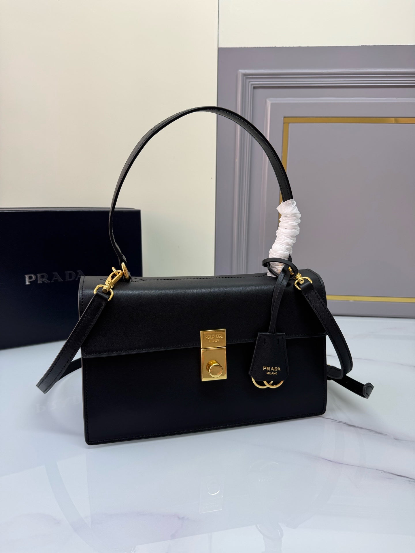 New Fashionable Exquisite PRADA SoftSound Women's Handheld and Crossbody Bag
