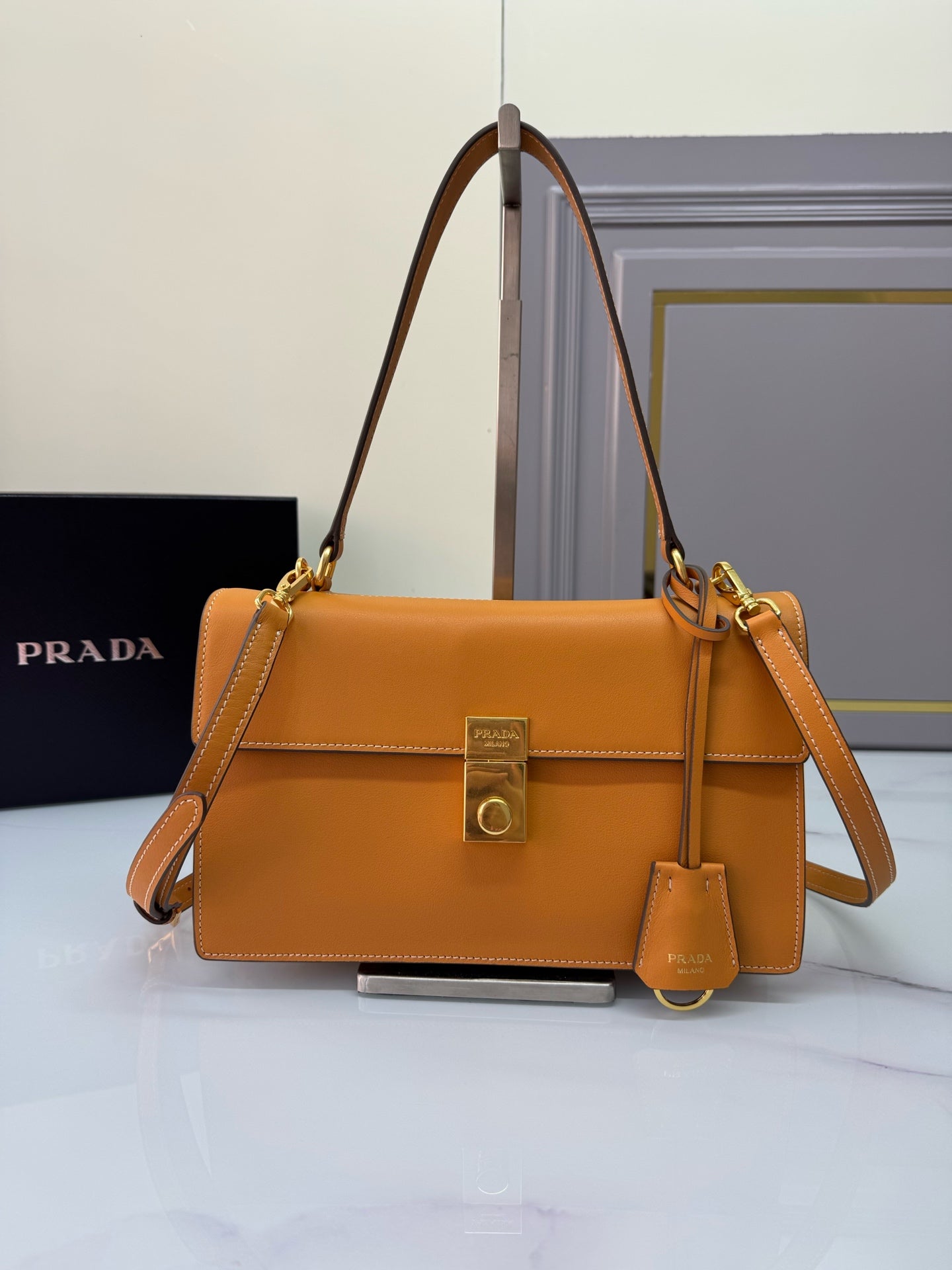 New Fashionable Exquisite PRADA SoftSound Women's Handheld and Crossbody Bag