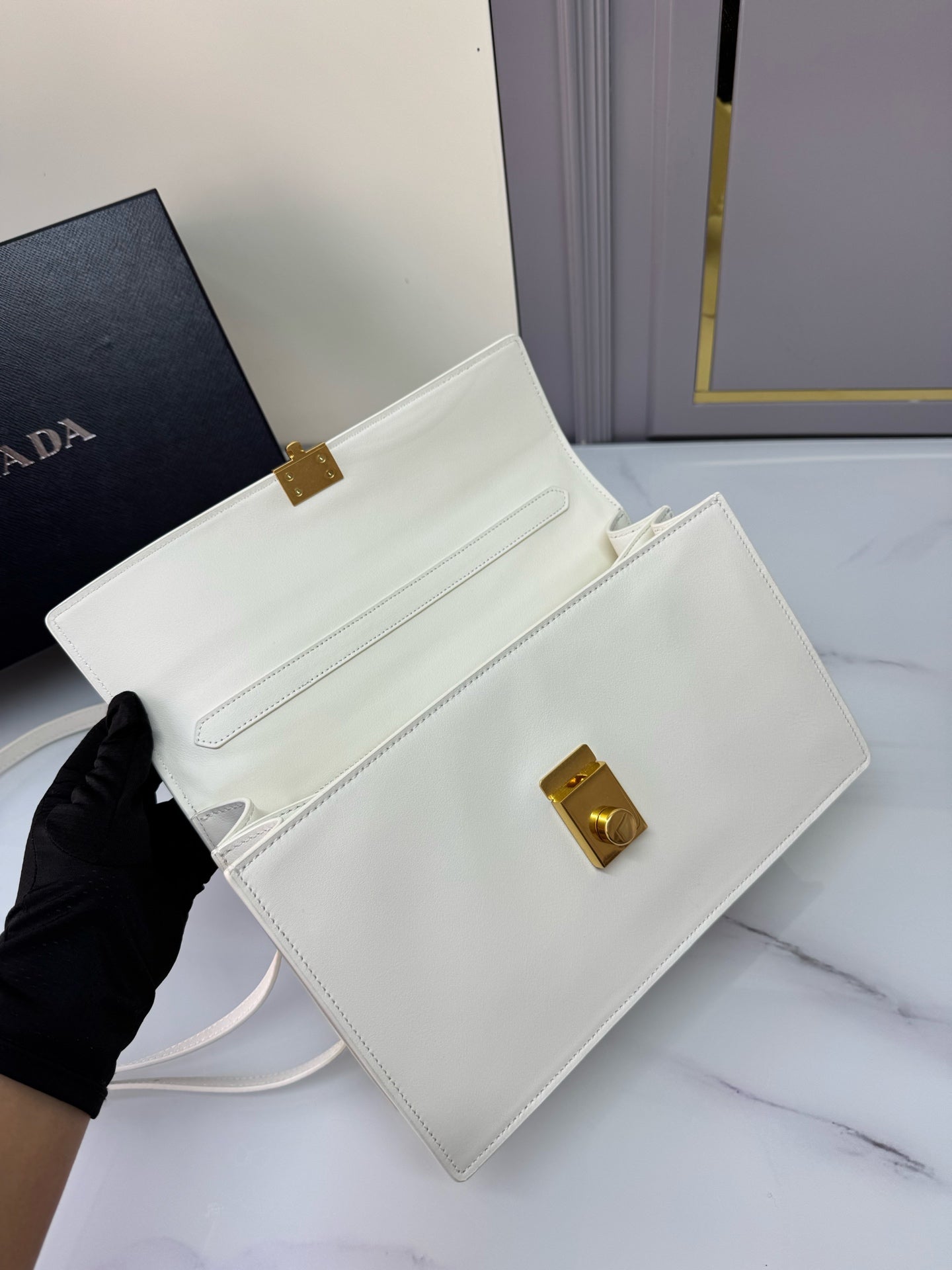 New Fashionable Exquisite PRADA SoftSound Women's Handheld and Crossbody Bag