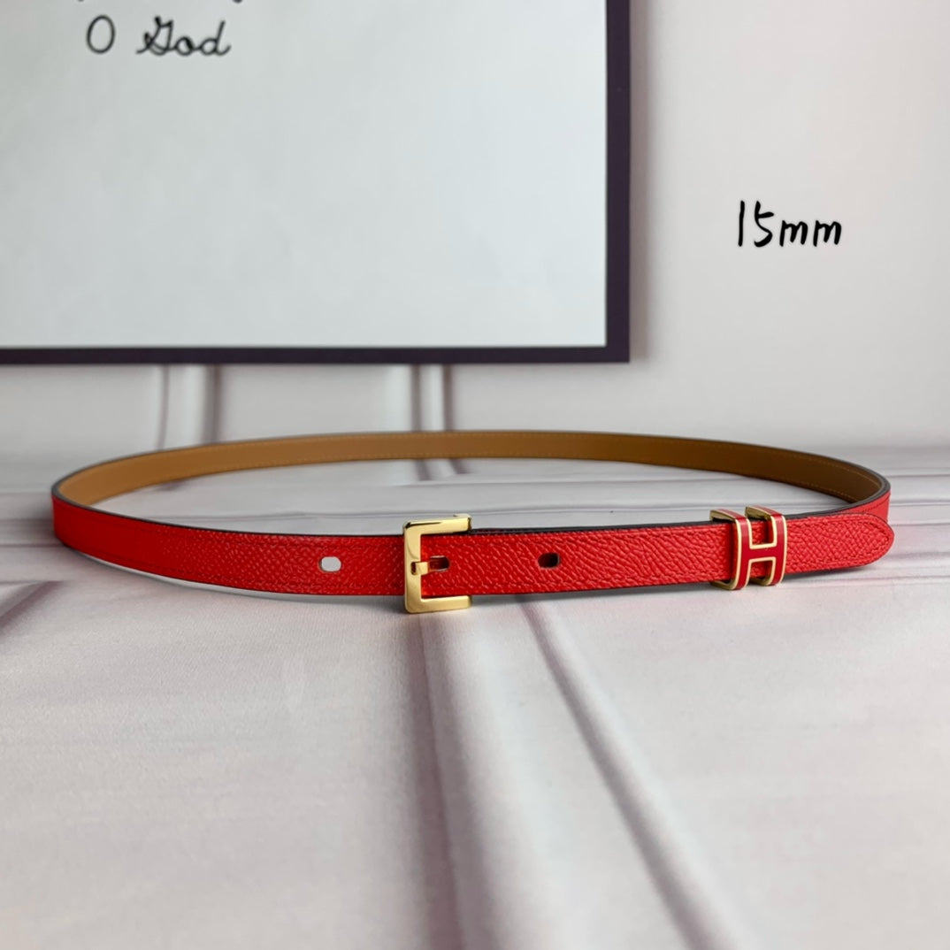 H New Kelly Garden Party 15mm Women's Epsom Leather Belt