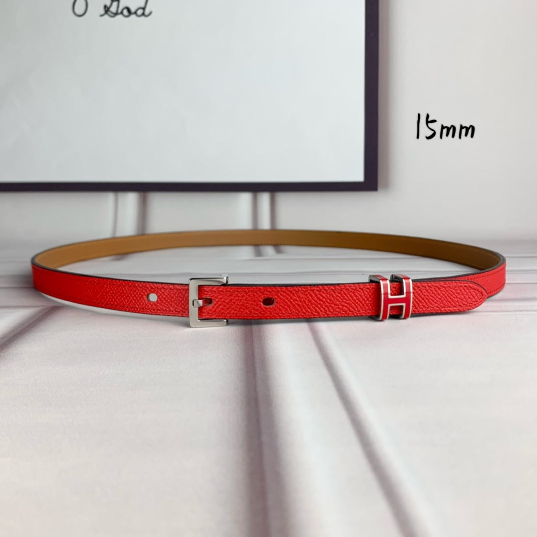 H New Kelly Garden Party 15mm Women's Epsom Leather Belt