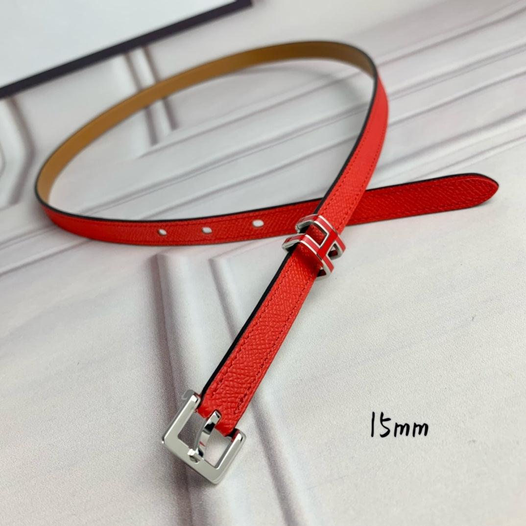 H New Kelly Garden Party 15mm Women's Epsom Leather Belt