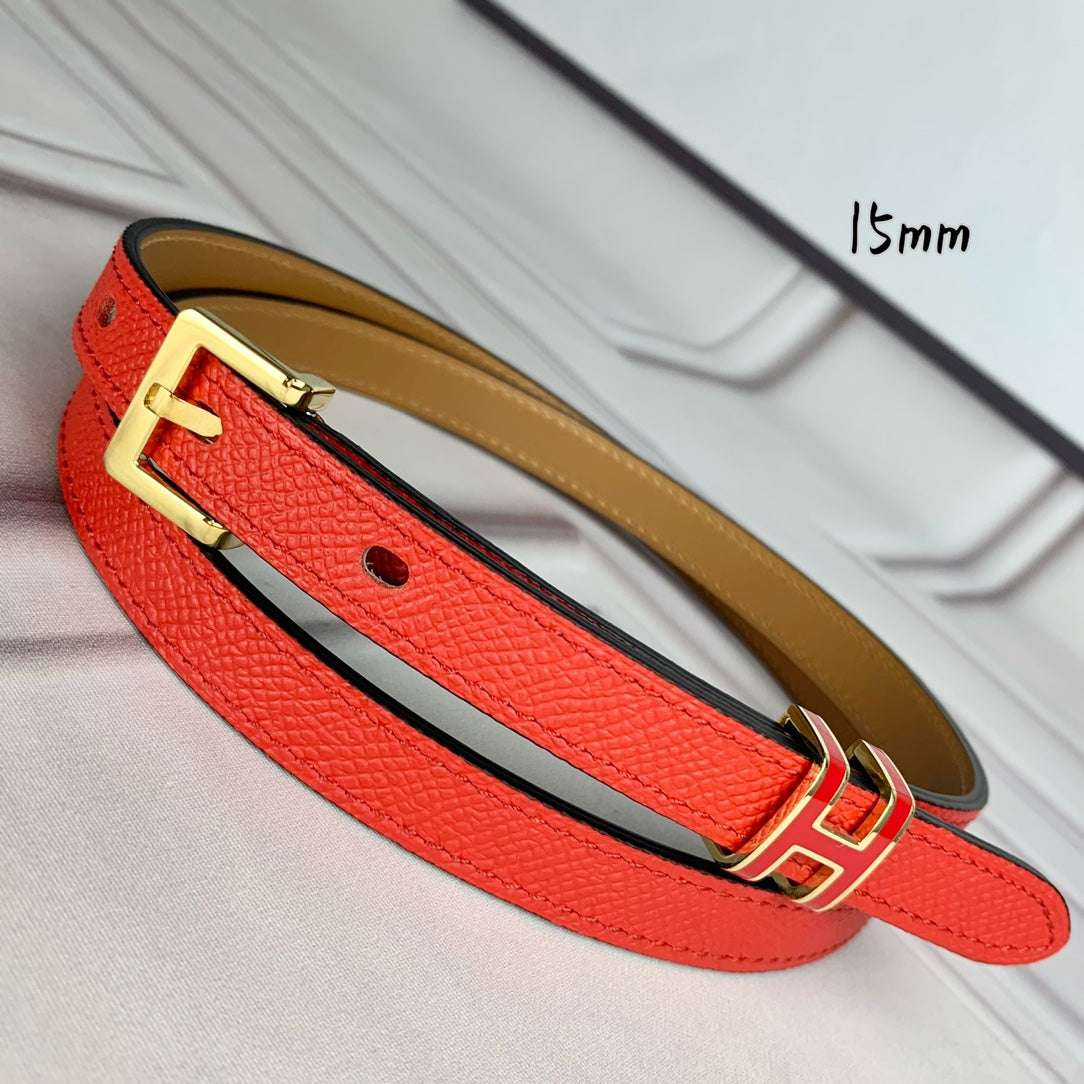 H New Kelly Garden Party 15mm Women's Epsom Leather Belt