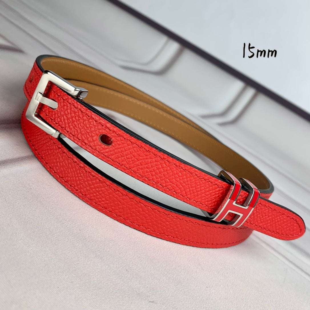 H New Kelly Garden Party 15mm Women's Epsom Leather Belt