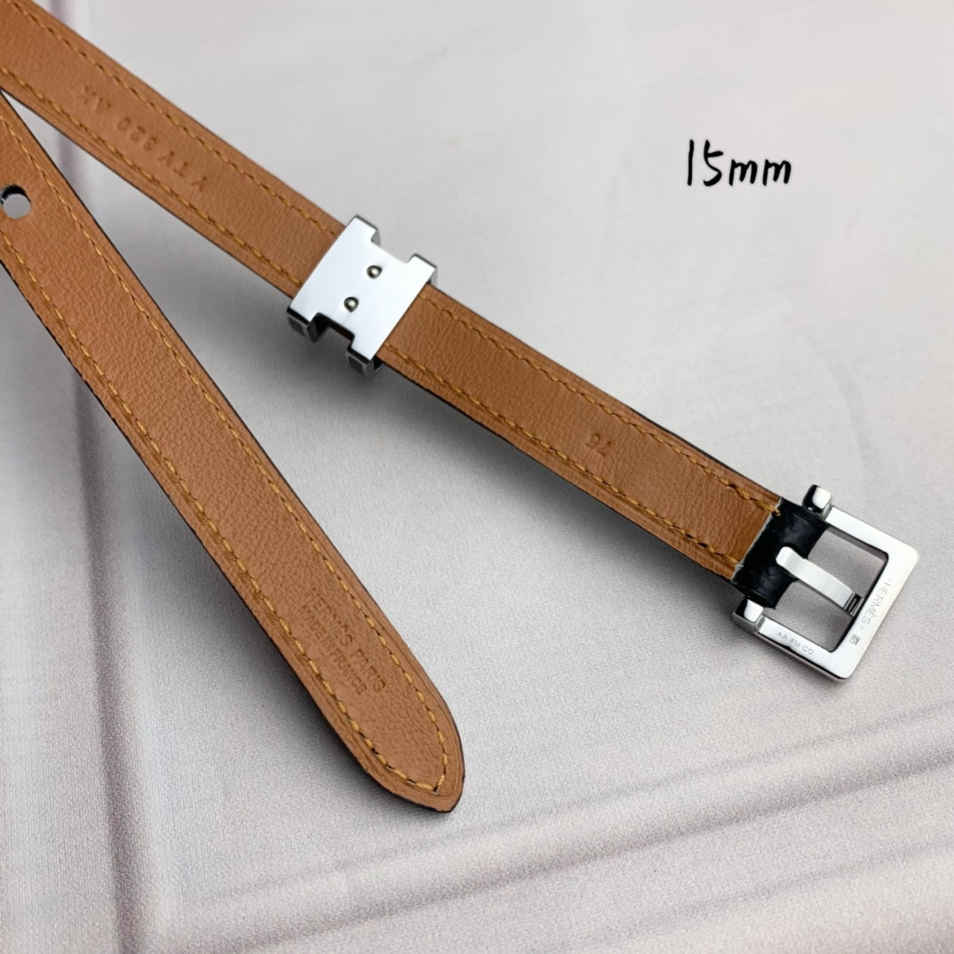 H New Kelly Garden Party 15mm Women's Epsom Leather Belt