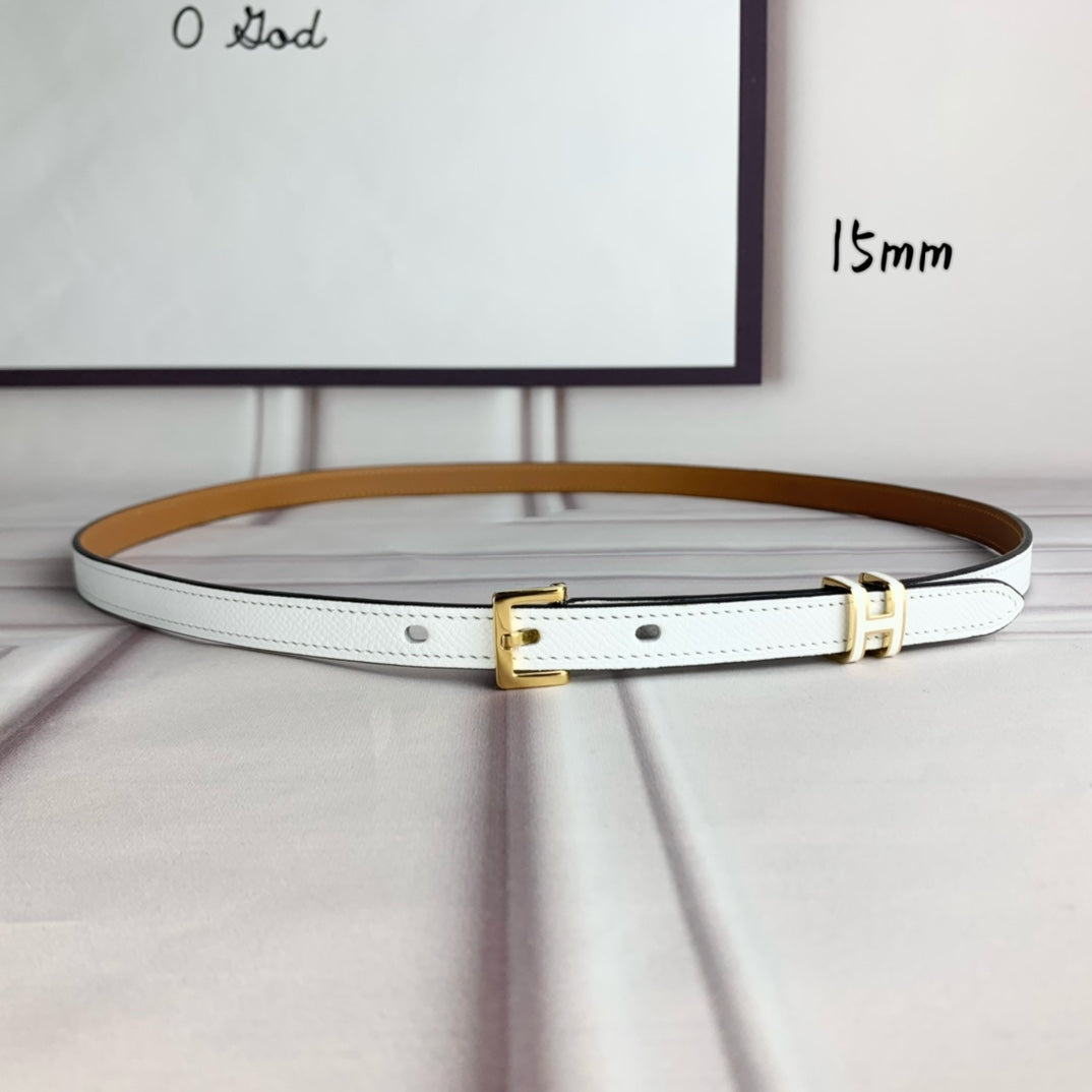 H New Kelly Garden Party 15mm Women's Epsom Leather Belt