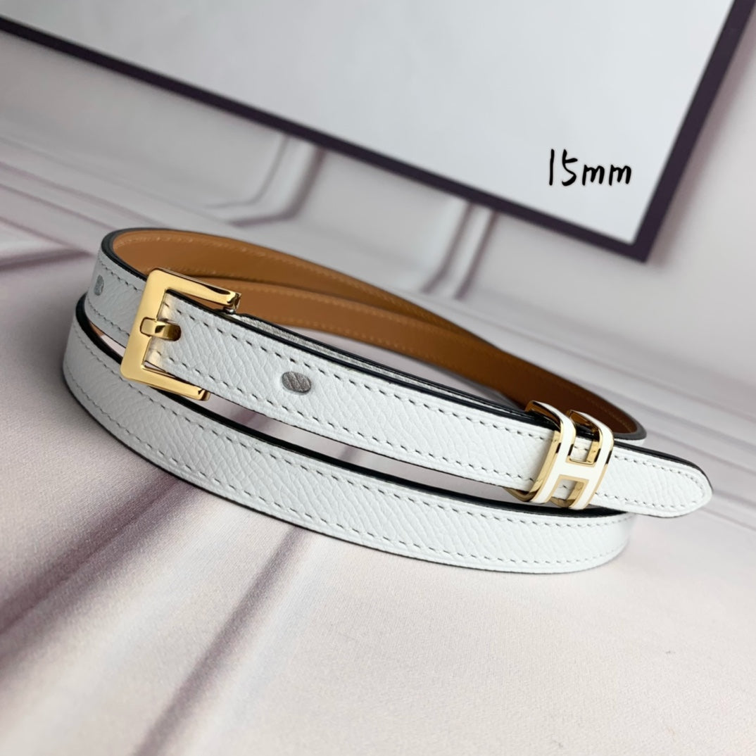 H New Kelly Garden Party 15mm Women's Epsom Leather Belt