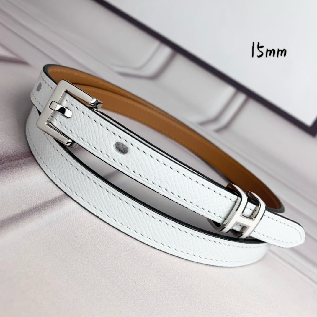 H New Kelly Garden Party 15mm Women's Epsom Leather Belt