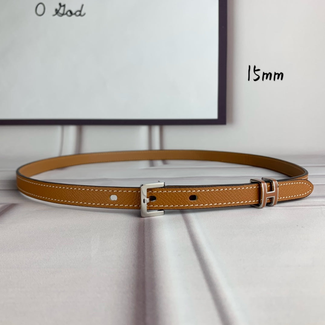 H New Kelly Garden Party 15mm Women's Epsom Leather Belt
