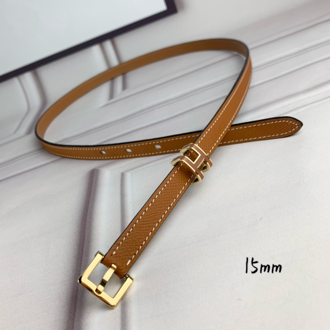 H New Kelly Garden Party 15mm Women's Epsom Leather Belt