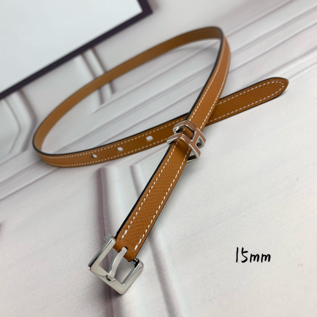 H New Kelly Garden Party 15mm Women's Epsom Leather Belt