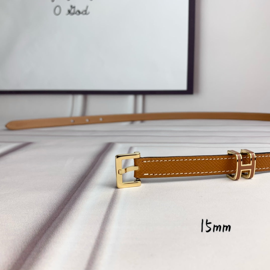 H New Kelly Garden Party 15mm Women's Epsom Leather Belt